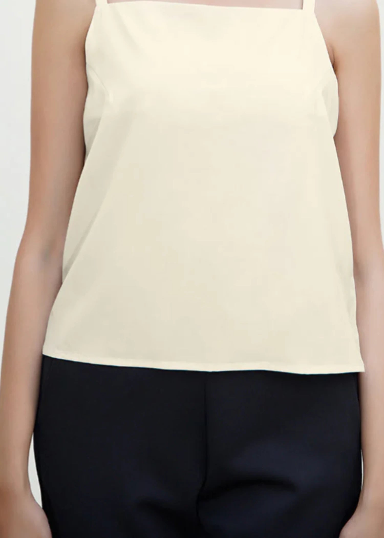 crepe Tank Top in Cream