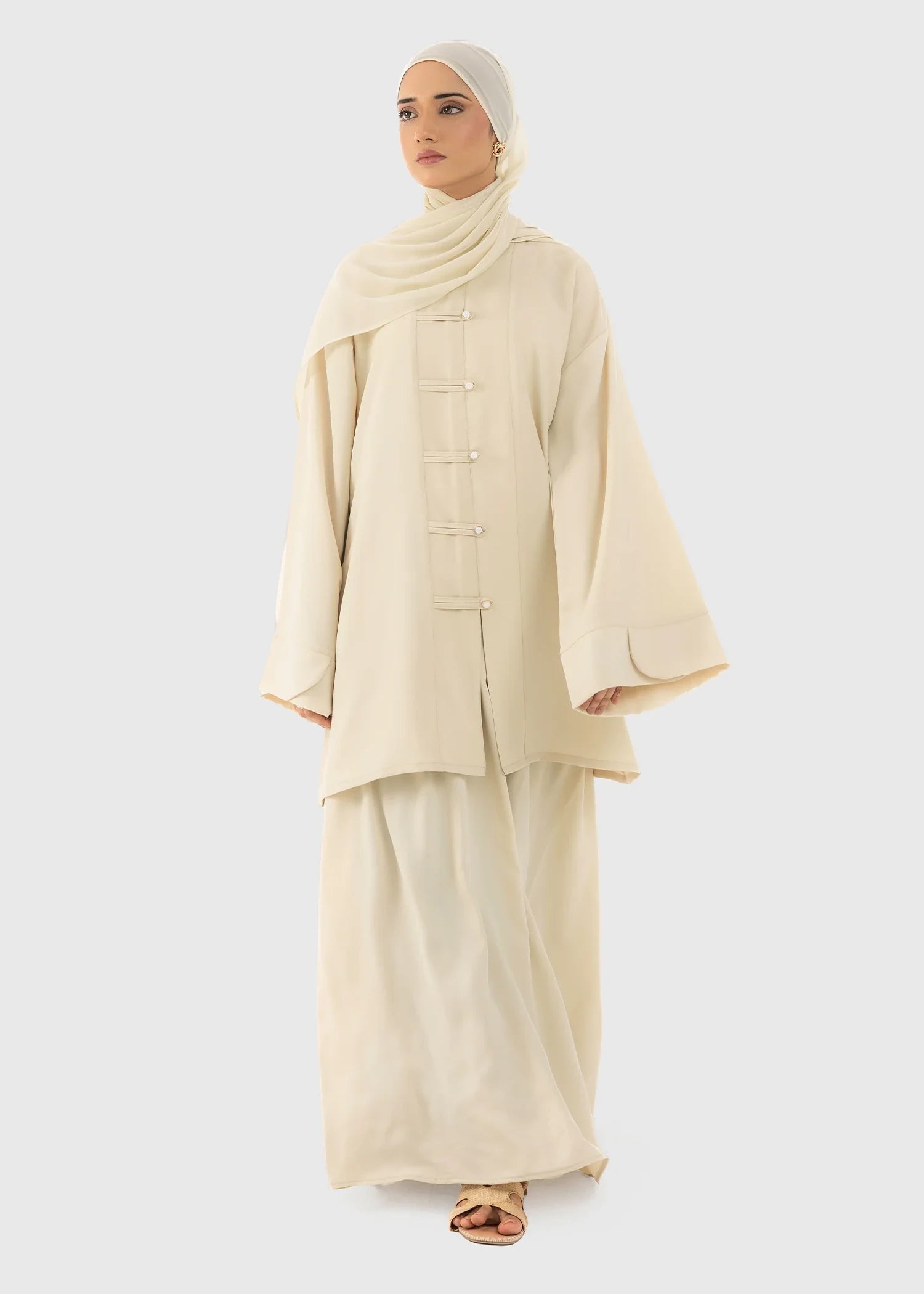 interlock knit Co ord Sets in Ivory