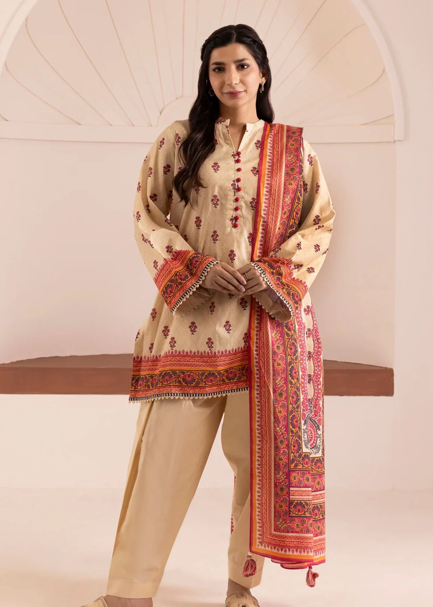 cotton Unstitched in Beige
