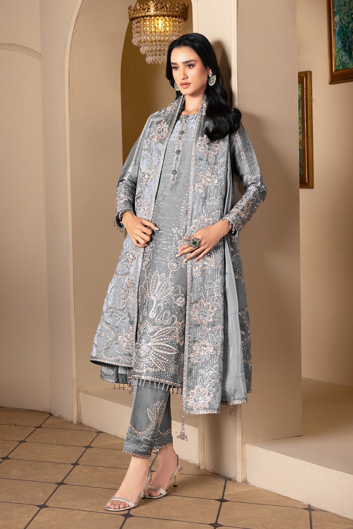 Aaina Sheesha Silk Formals – AF-SS-2239-Kundan