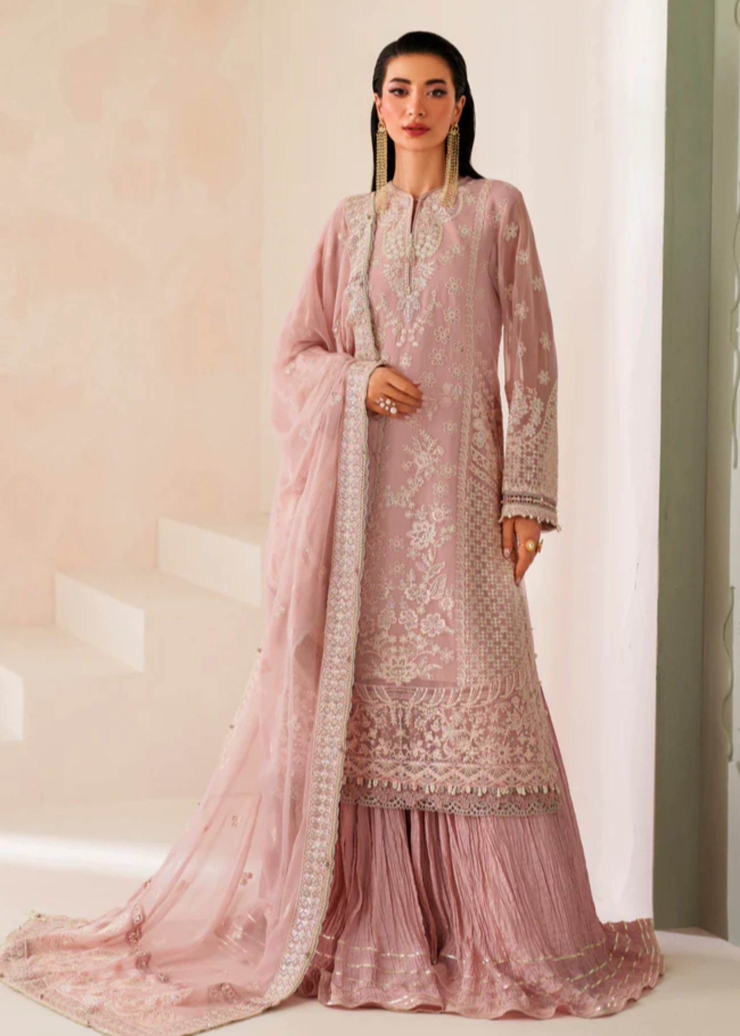 chiffon Unstitched in Pink