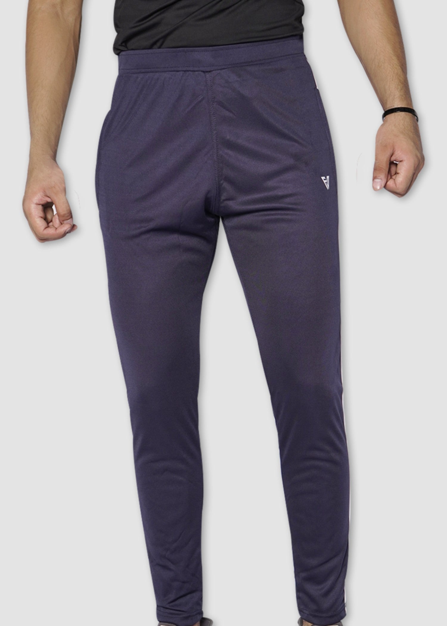 polyester Trousers in Dark blue