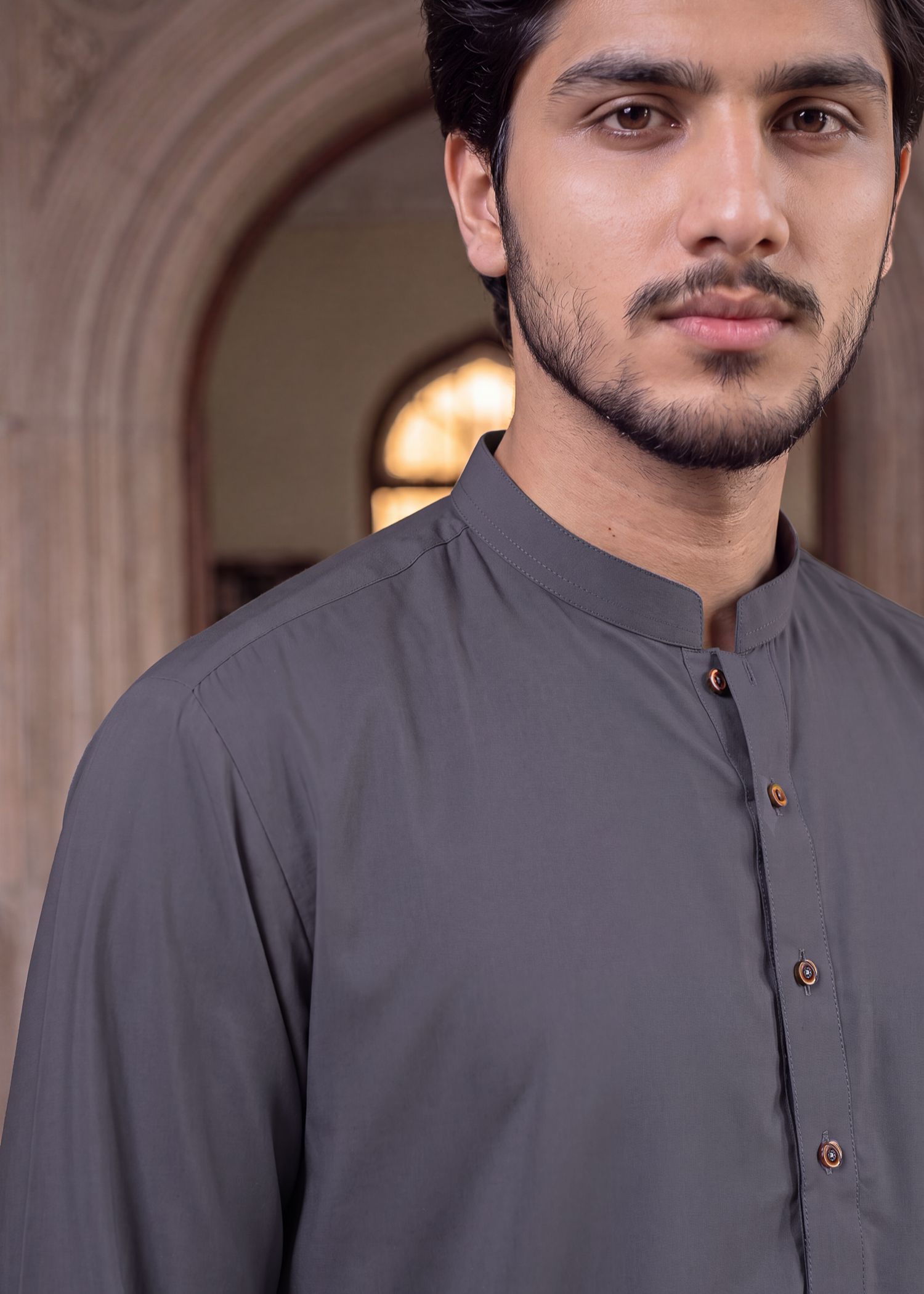 wash & wear Shalwar Kameez in Charcoal
