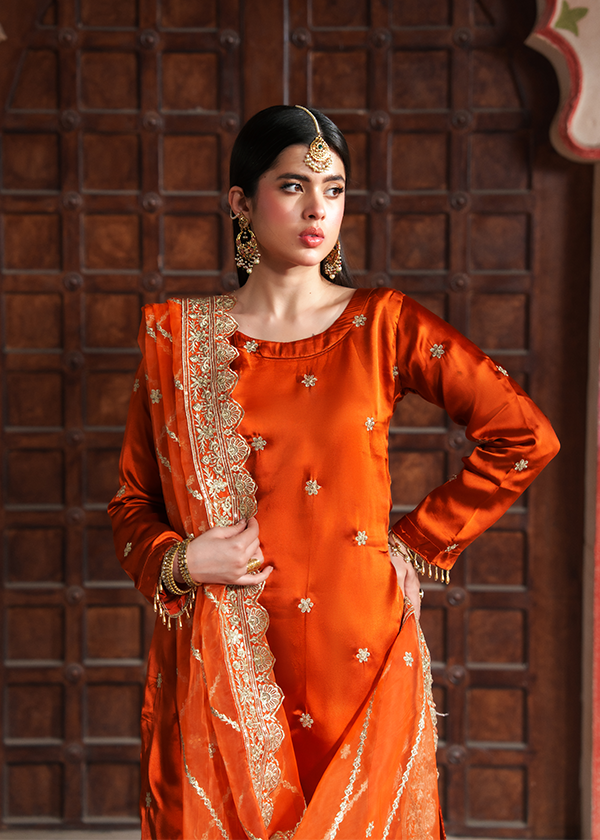 charmuse/shamooz Kurta Set in Pumpkin orange