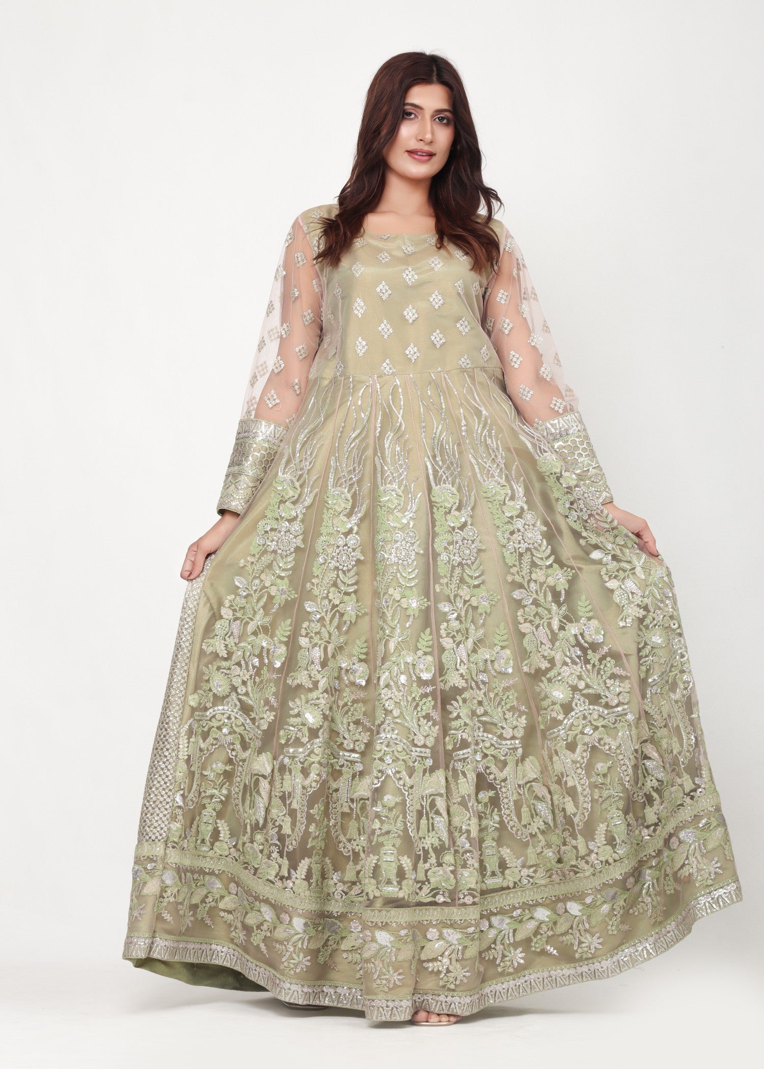 french net Maxi in Pistachio green