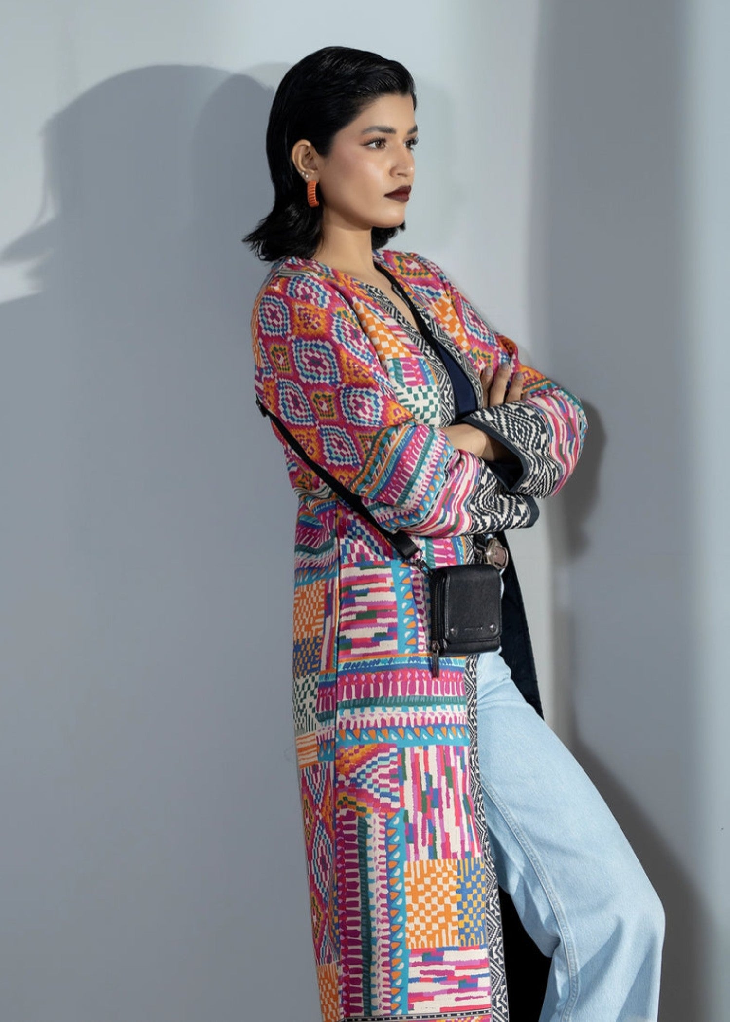 blended cambric Coat in Multi