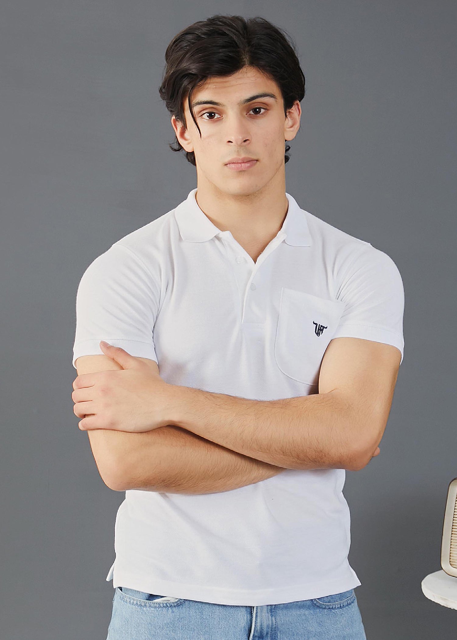 porque/pique Polo Shirt in White
