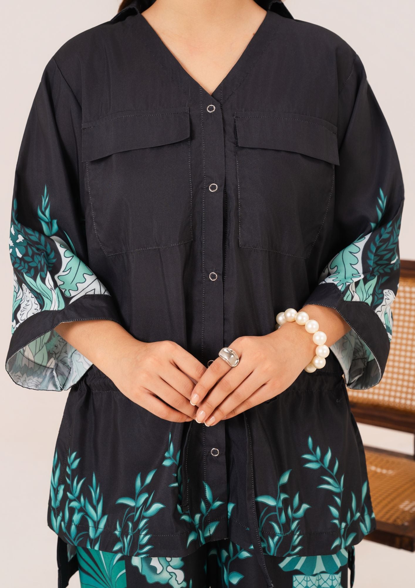 swiss cotton Co ord Sets in Black