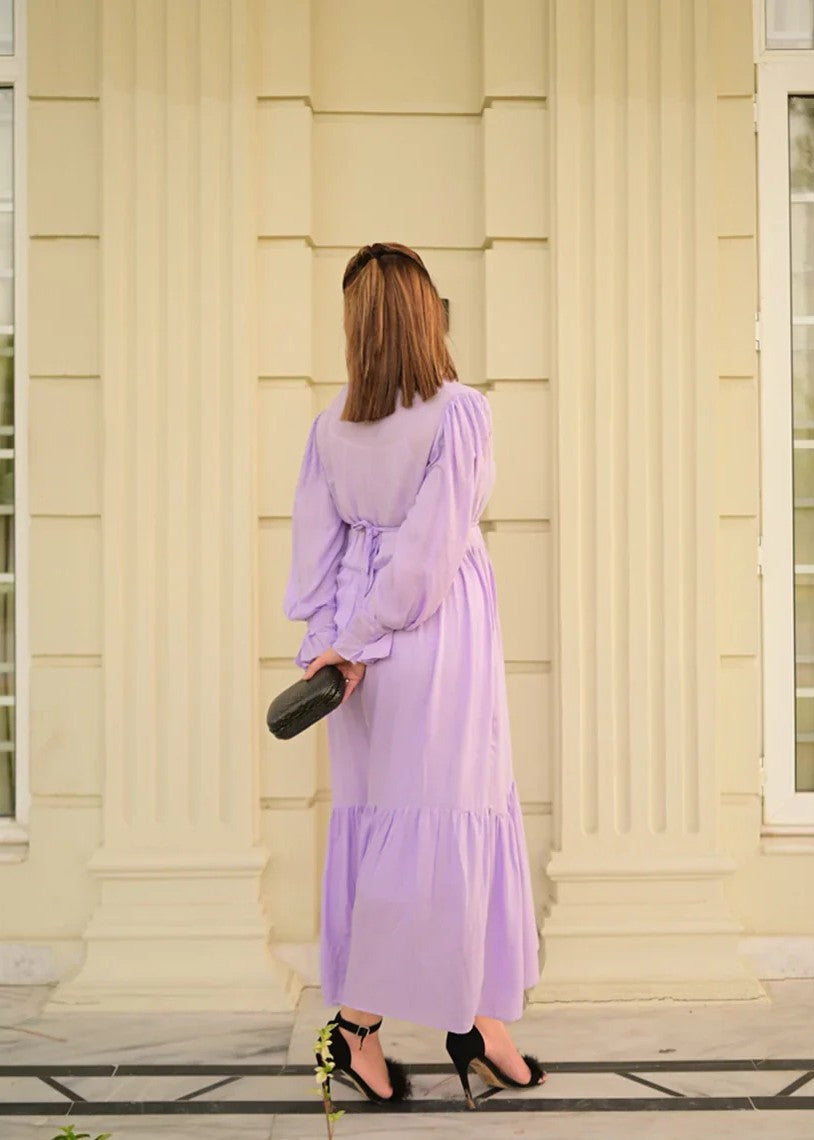 linen Dress in Lilac