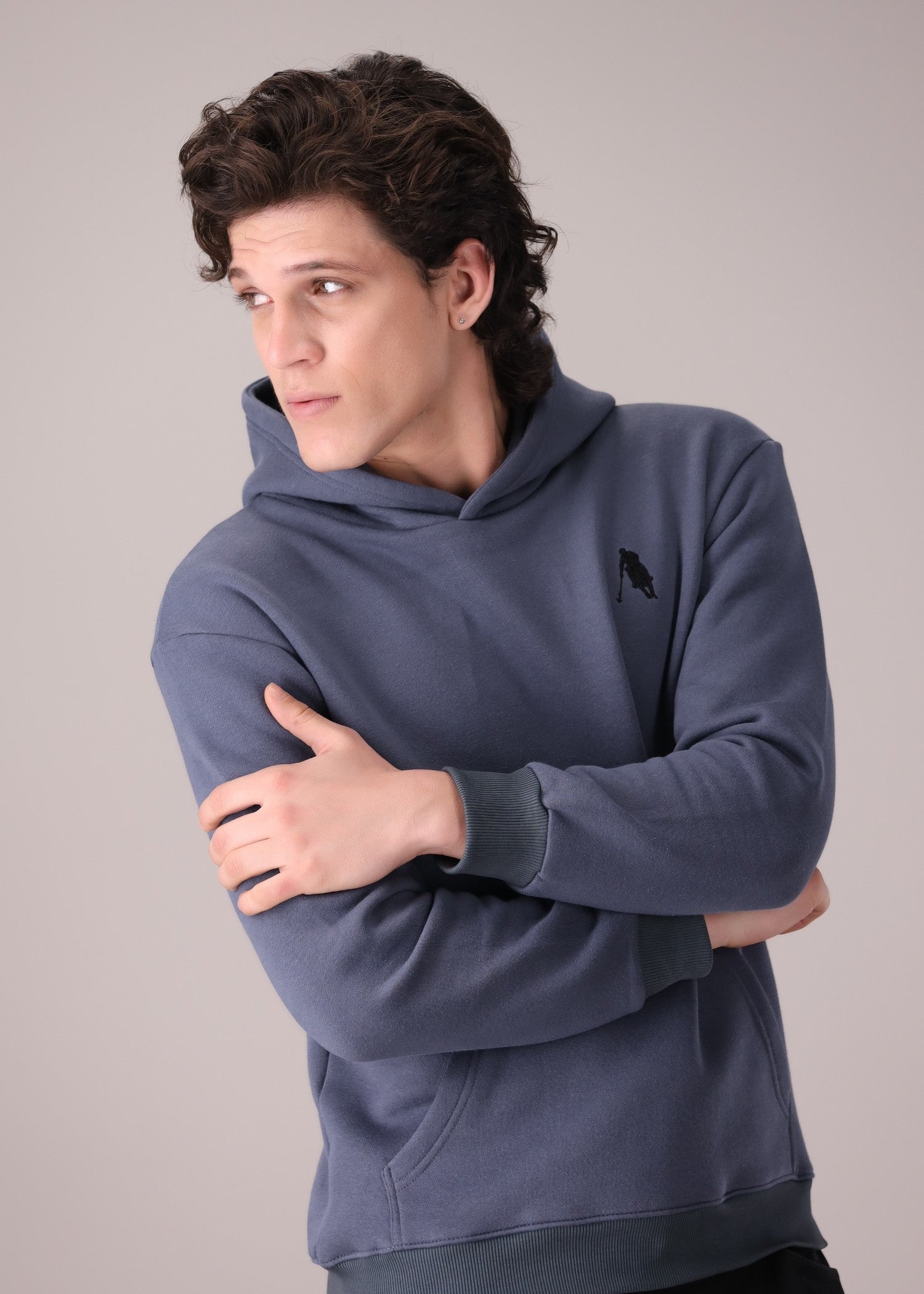 fleece Hoodie in Grey