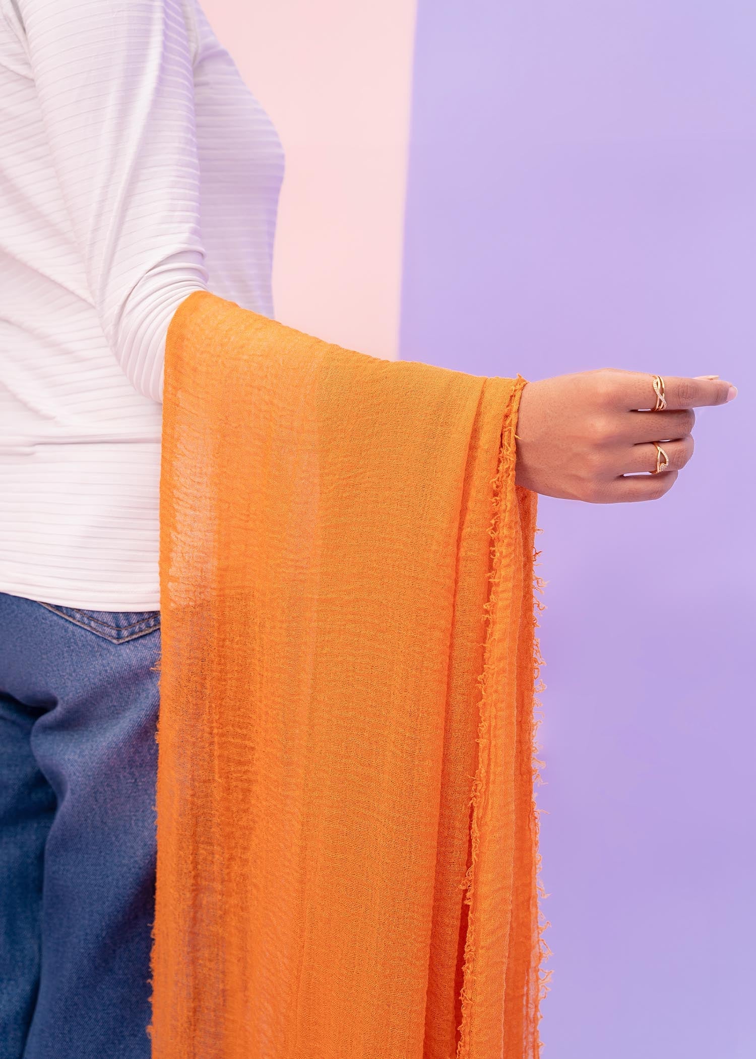 viscose Hijab in Mustard
