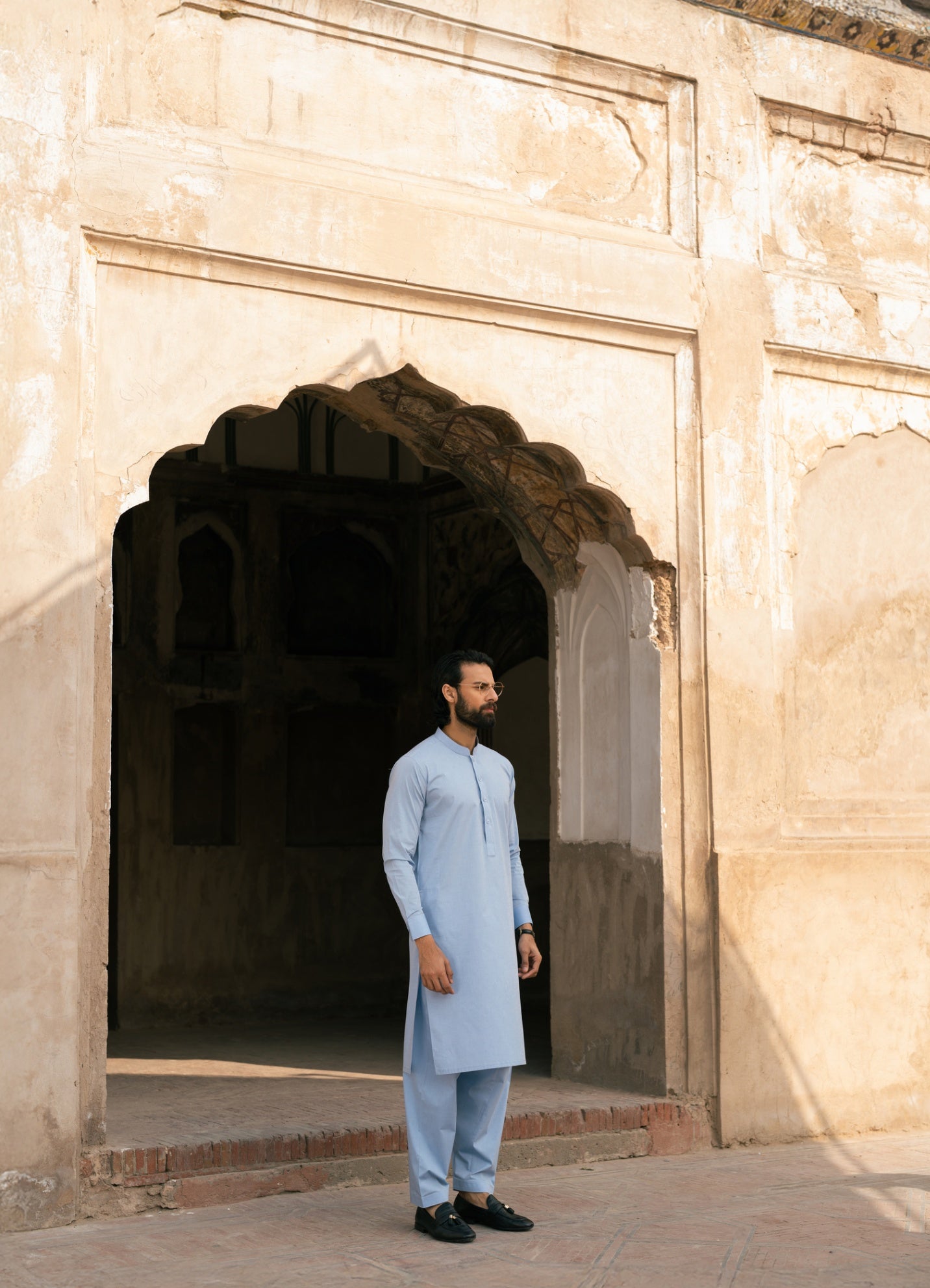 cotton Shalwar Kameez in Light blue