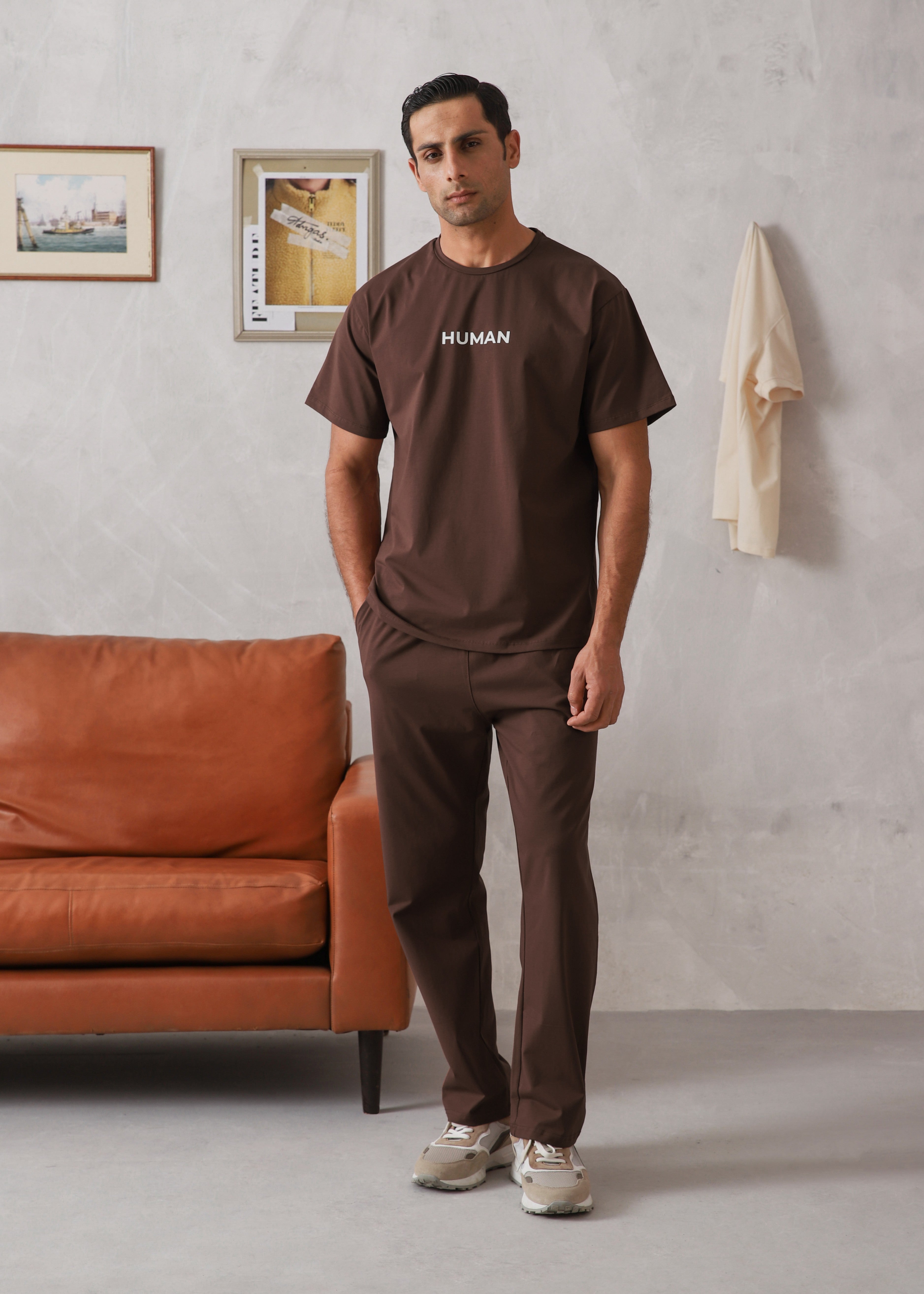 cotton Tracksuit in Brown