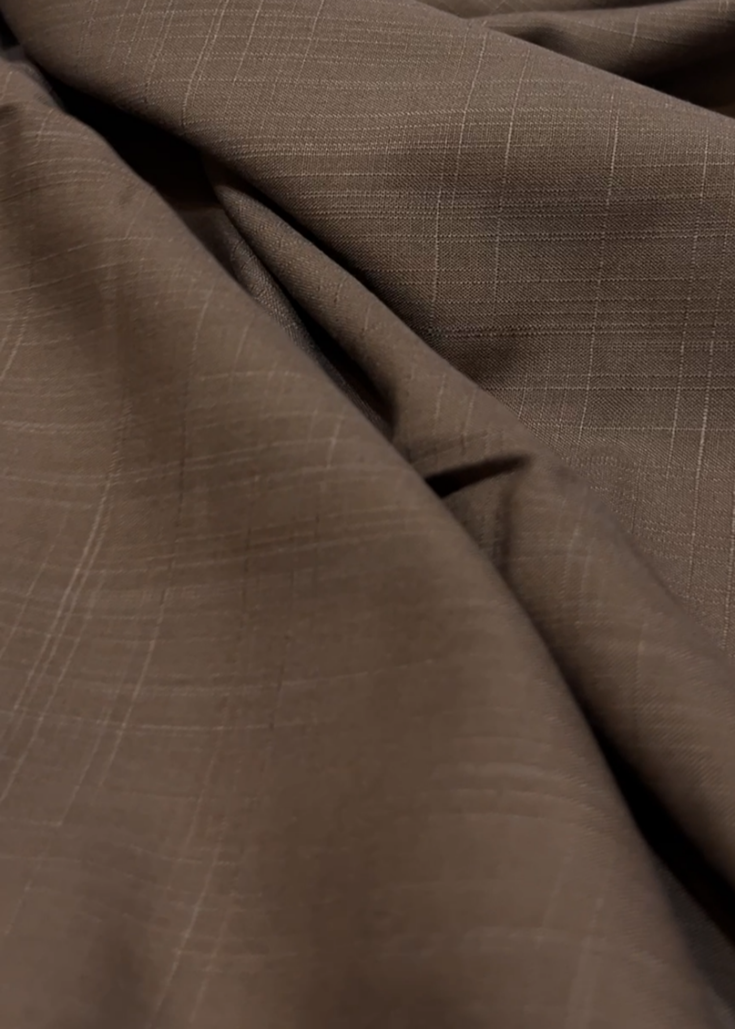 textured wash & wear Unstitched in Khaki brown