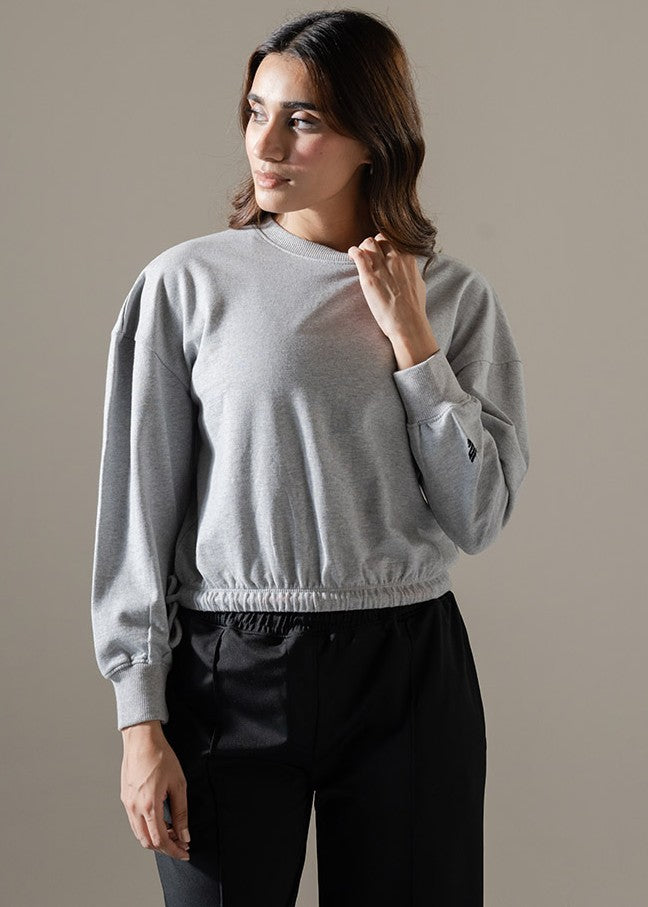 cotton Sweatshirt in Grey