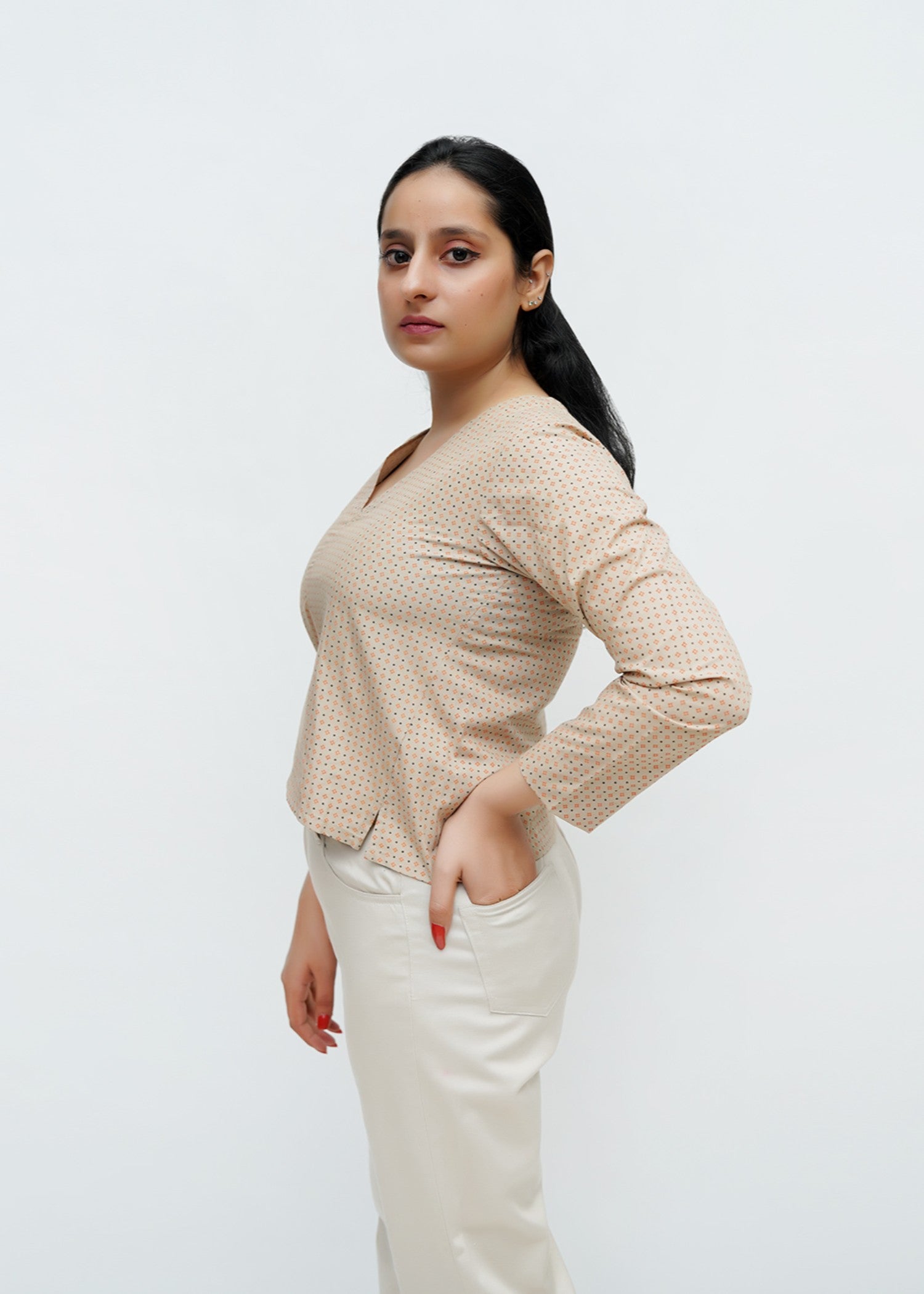cotton Top in Beige