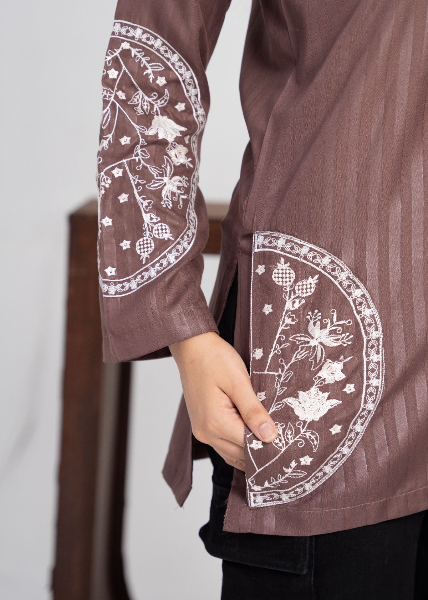 cotton Kurti in Coffee brown