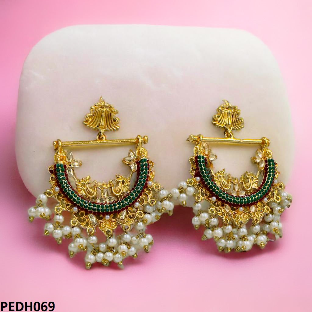 Earrings in Emerald green Color by - Trendy Women Earrings IYJ8987