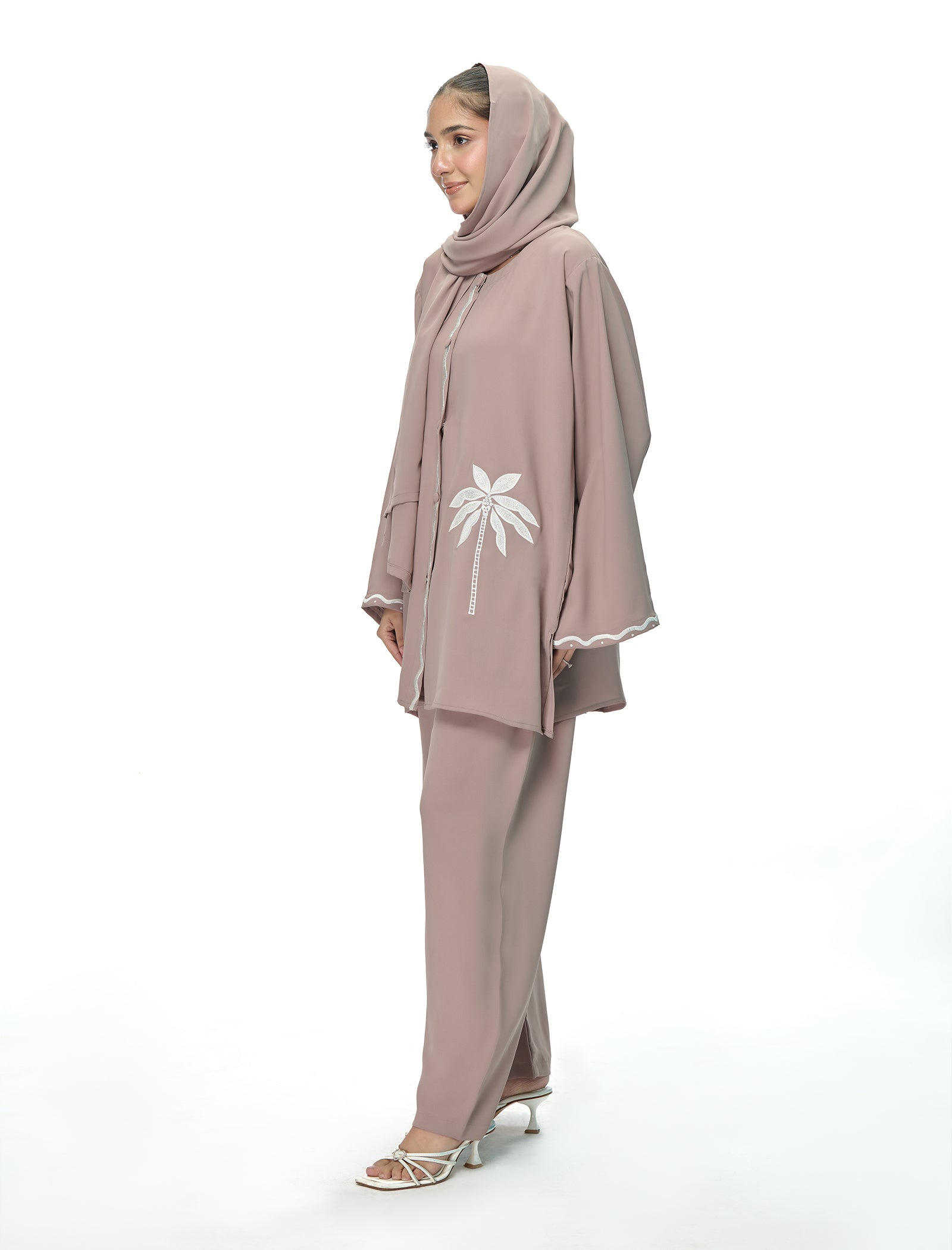 interlock knit Co Ord Sets in Warm grey