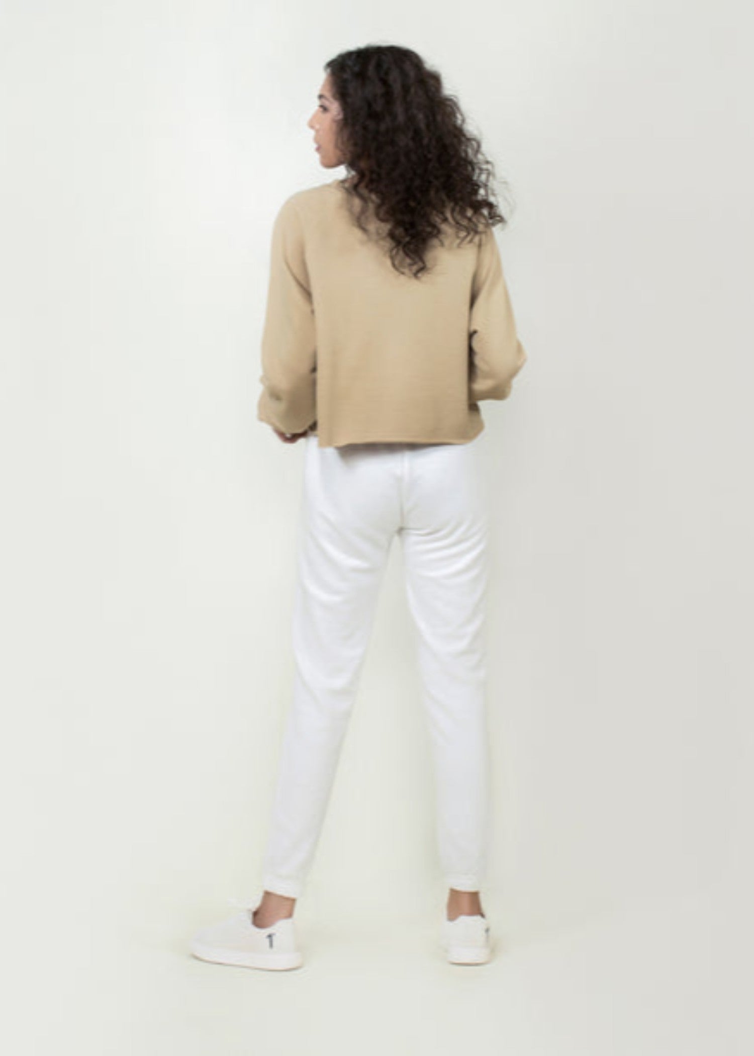 polycotton Sweatshirt in Khaki brown