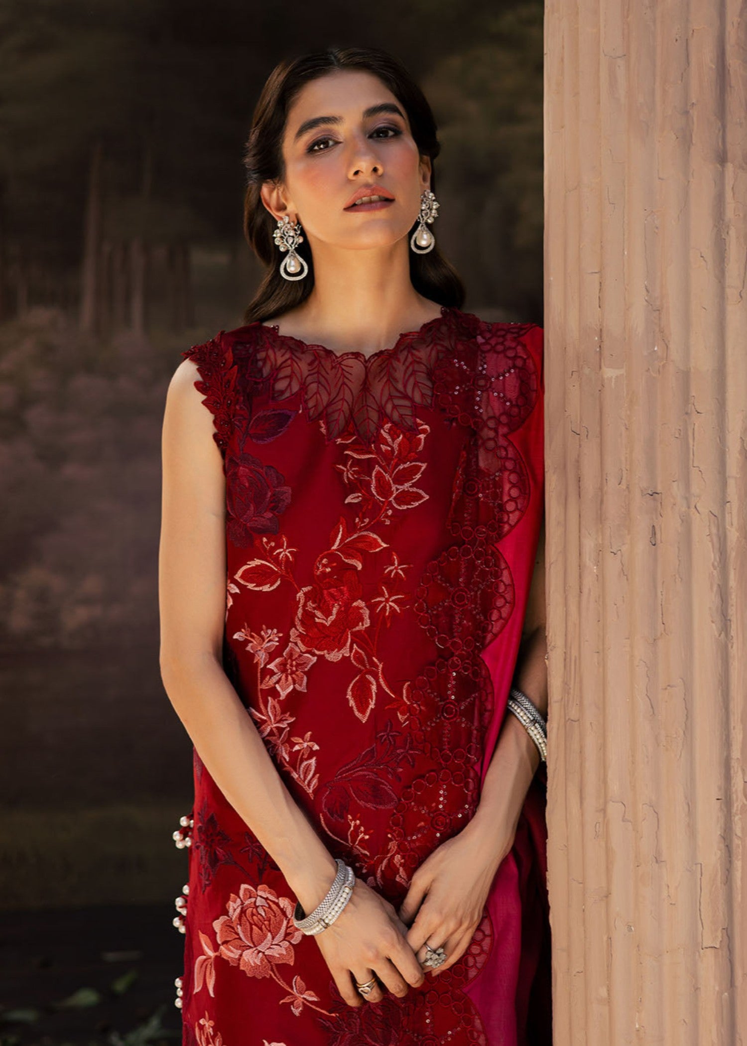 lawn Unstitched in Venetian red