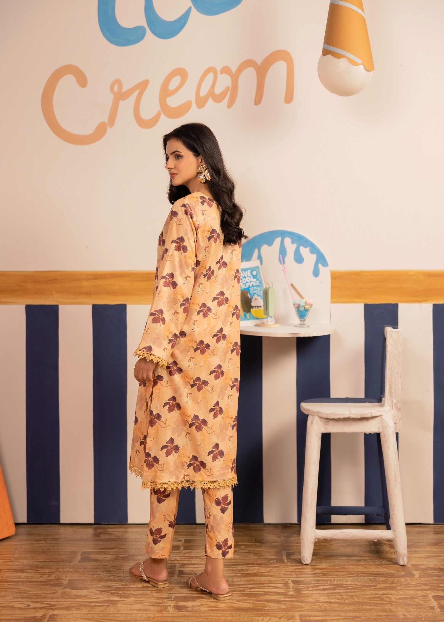 lawn Co Ord Sets in Marmalade orange