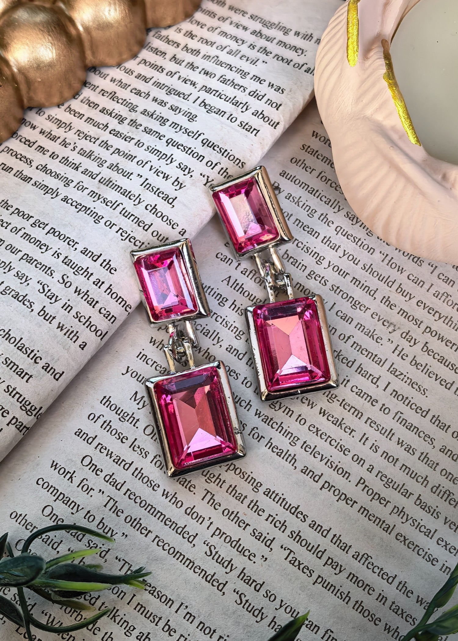 Earrings in Hot pink Color by - Trendy Women Earrings TPF1556