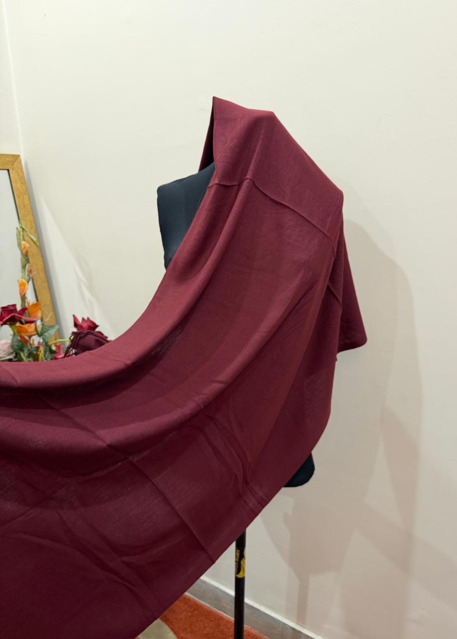 cashmere wool Hijab in Maroon