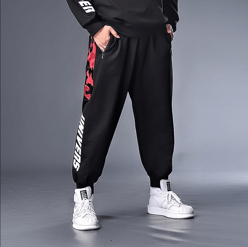 Loose plus Size Sweatpants Men'S plus Fat plus Trousers Stretch Fat People Trend