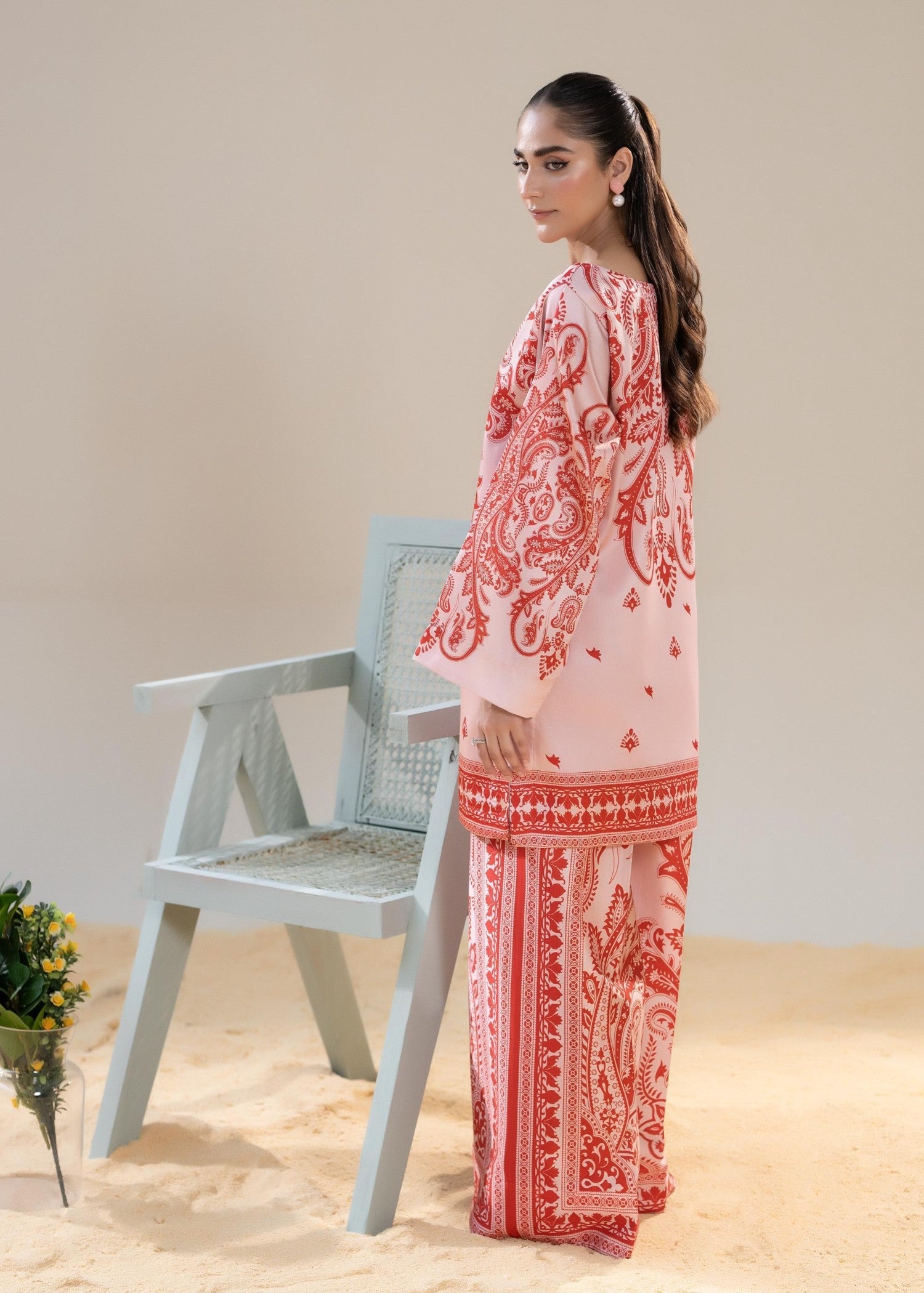 satin silk Co Ord Sets in Tea rose pink