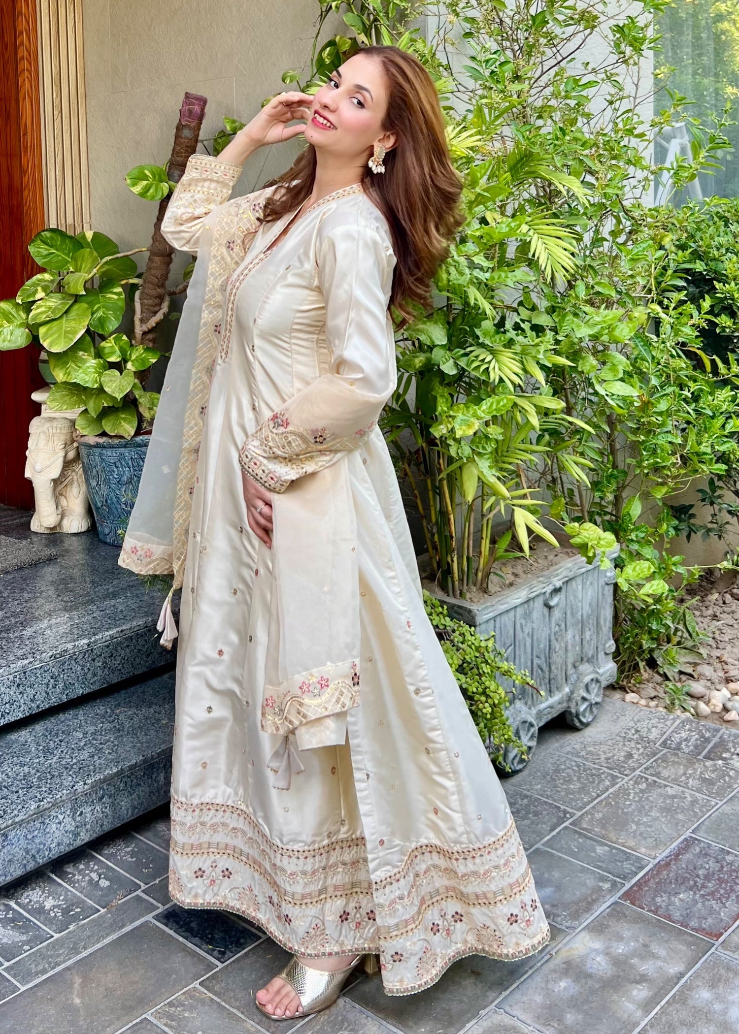 silk Maxi in Off-white