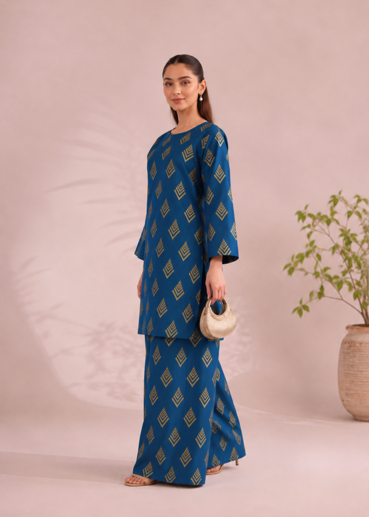 linen Co Ord Sets in Steel teal