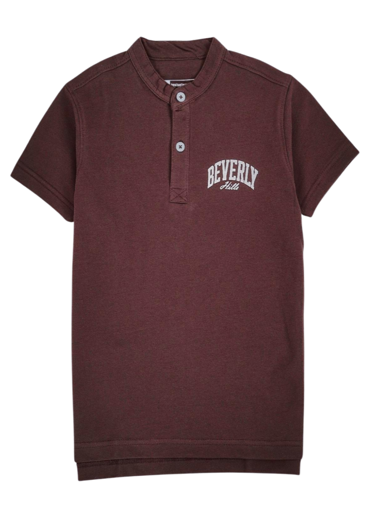 cotton T Shirt in Coffee brown