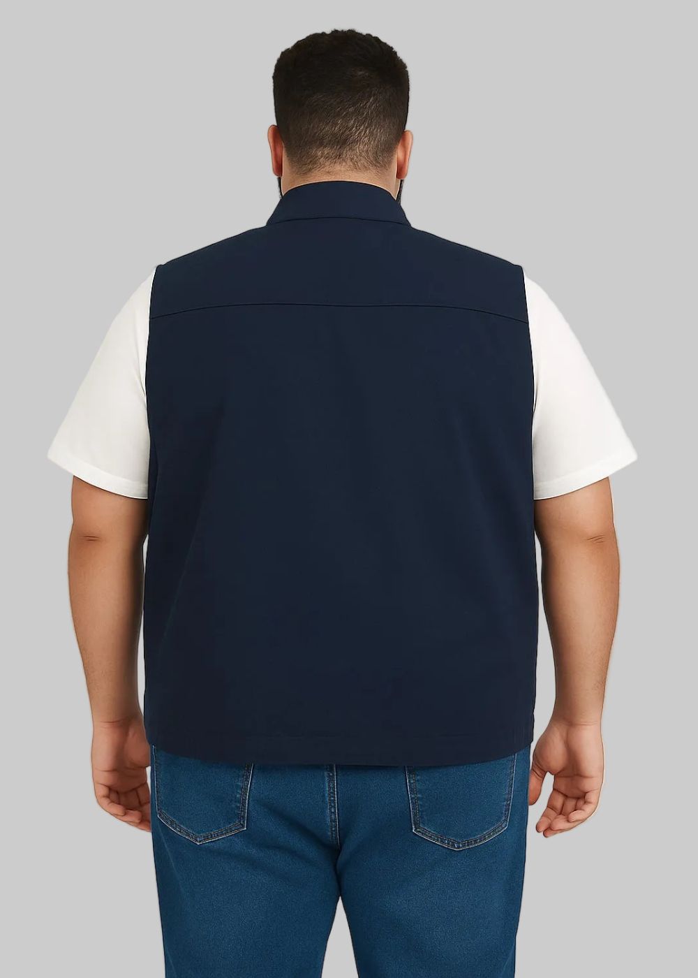 twill cotton Jacket in Navy blue
