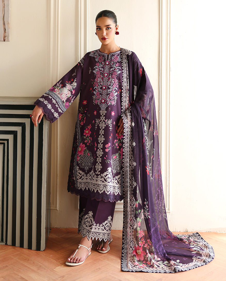 Eclat Garden Printed Lawn – Poppy bloom