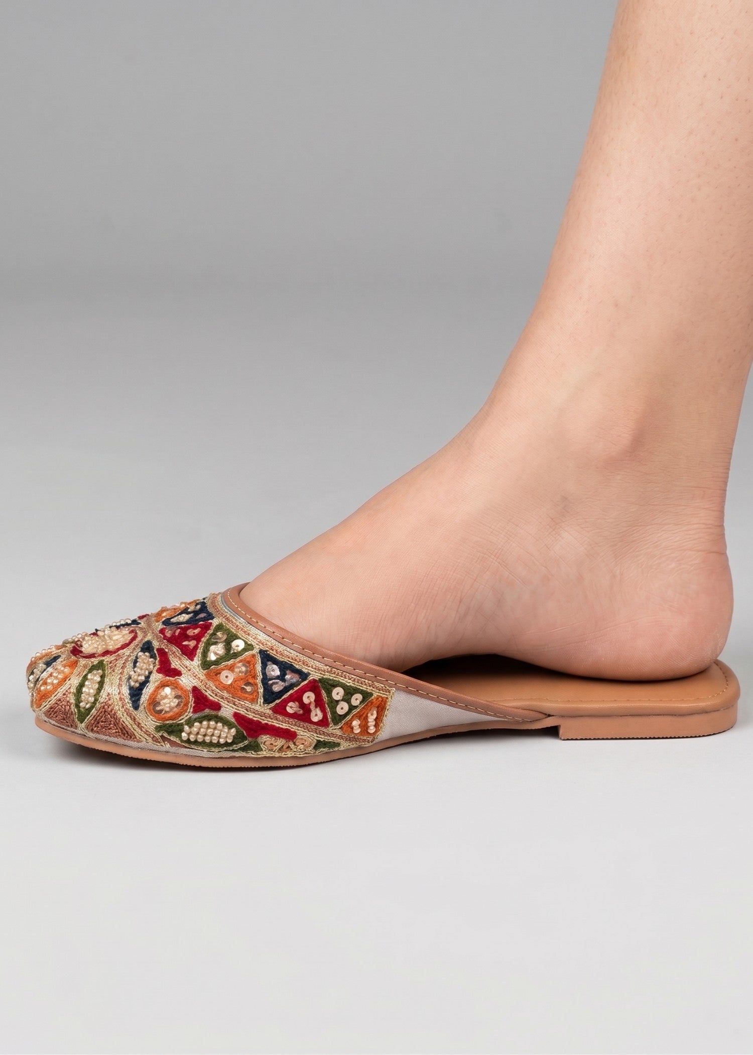 Mules in Multi by - High Quality Women Mules PNQ1161