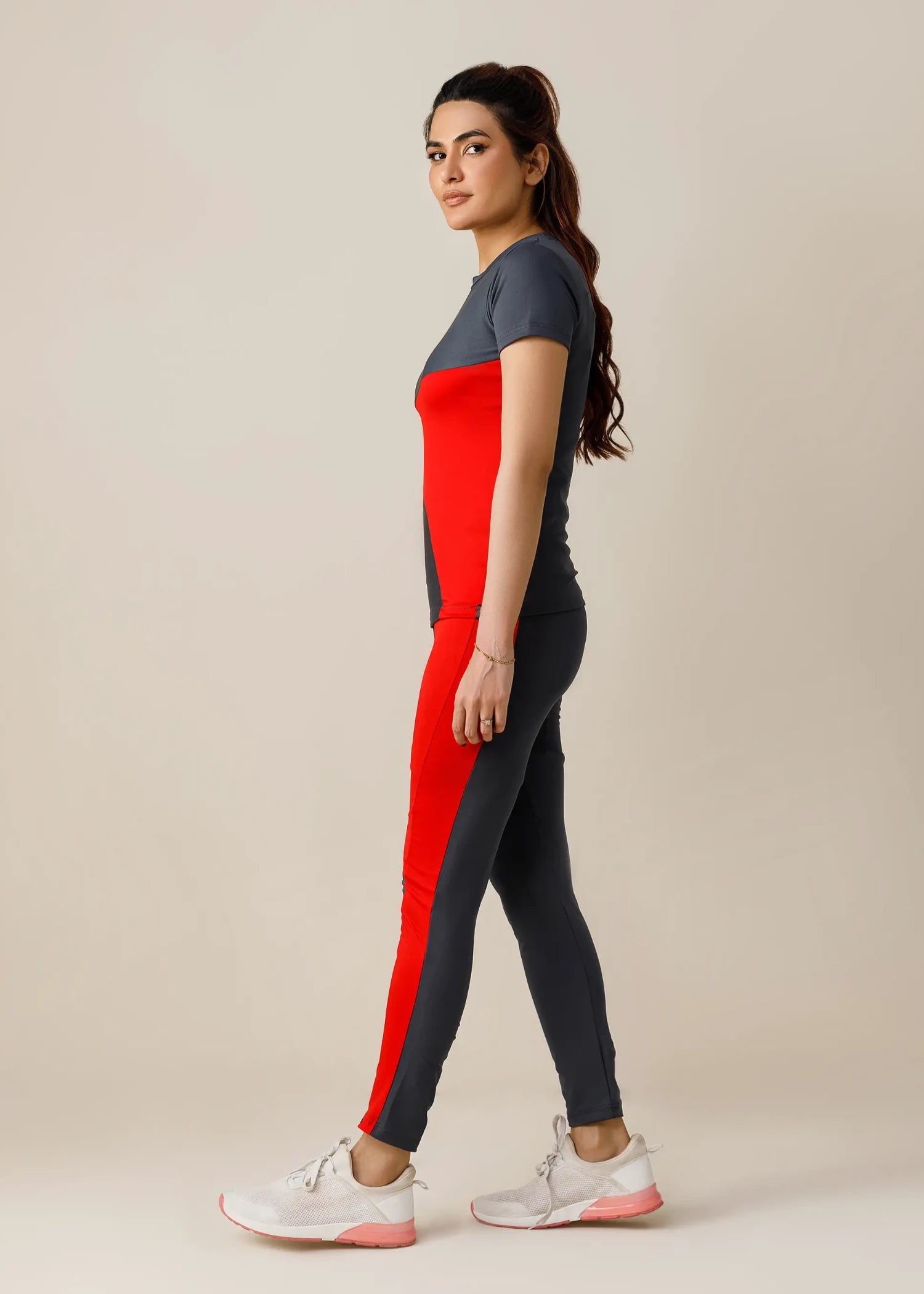 viscose jersey Tracksuit in Grey, red