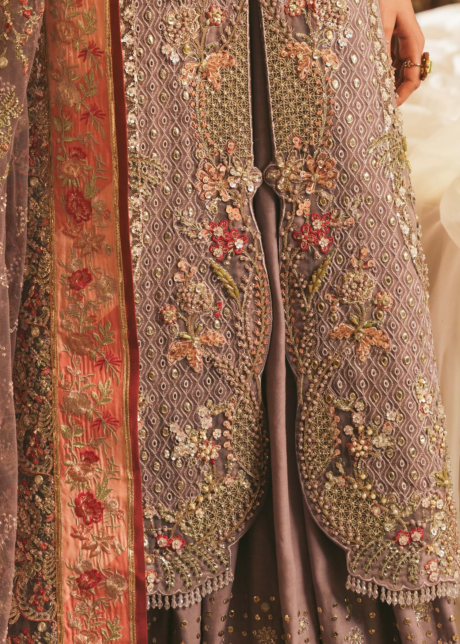 korean raw silk Maxi in Lilac