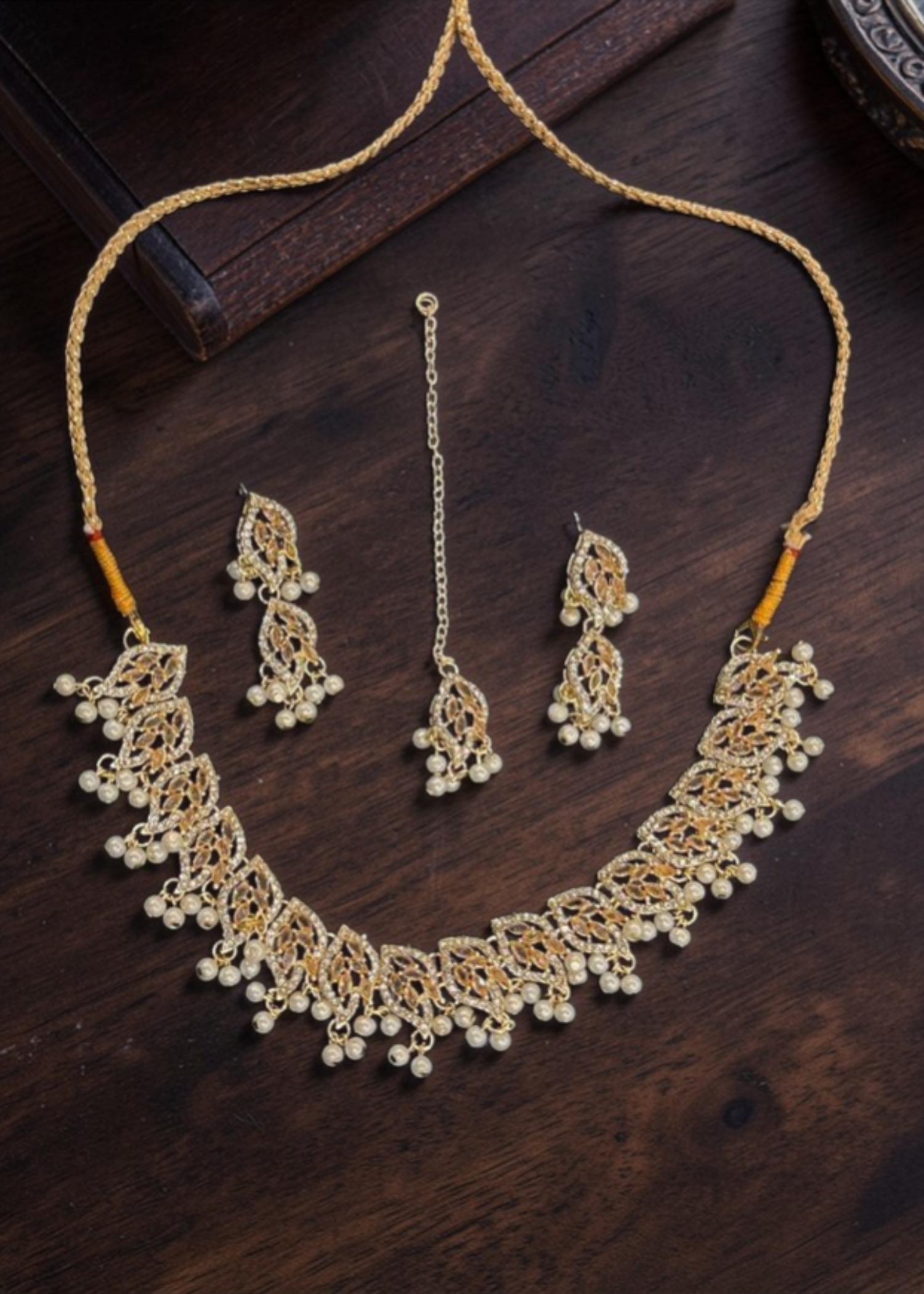 Jewelry Set in Champagne Color by - Trendy Women Jewelry Set UNZ2937