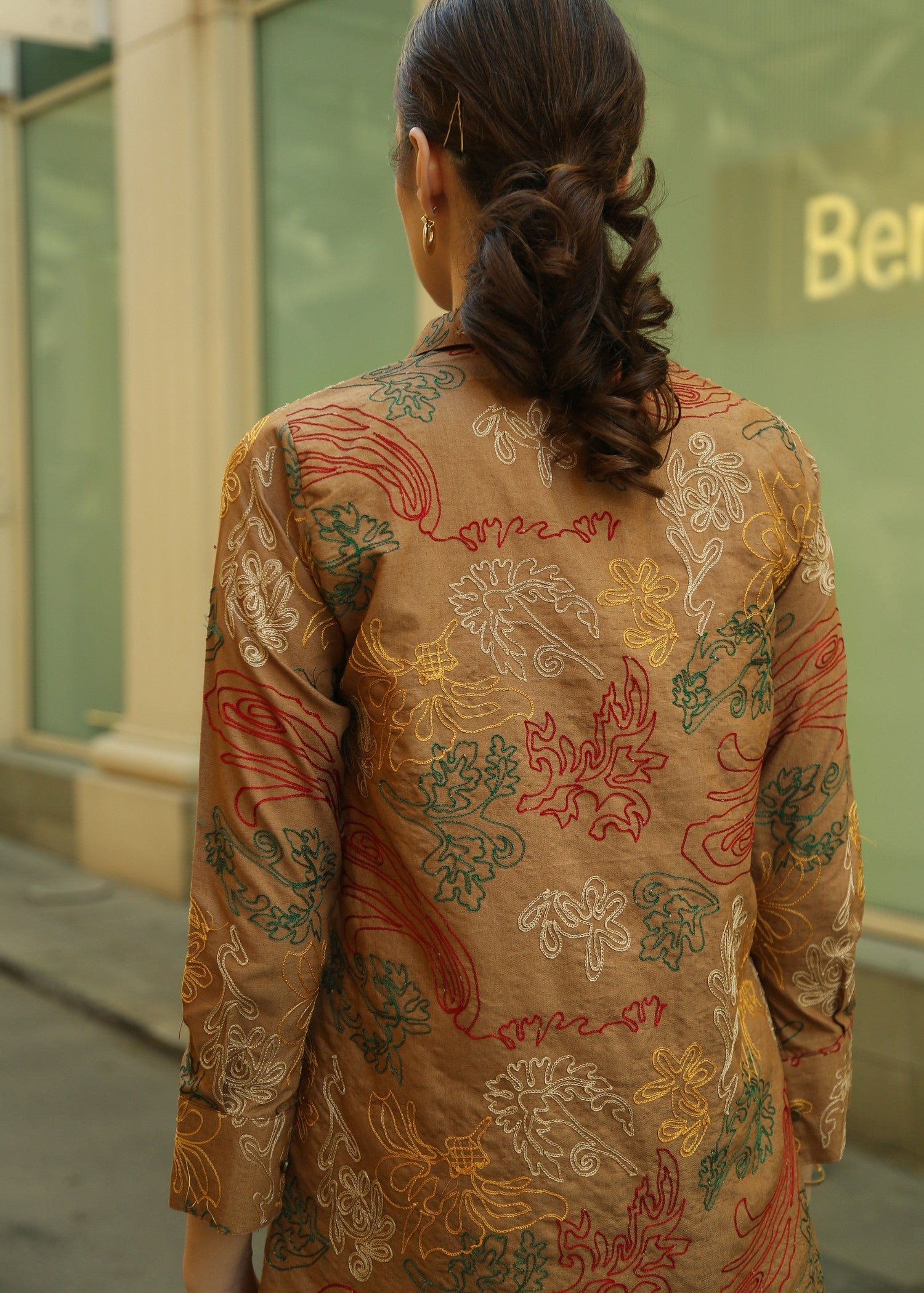 khaddar Tunic in Brown
