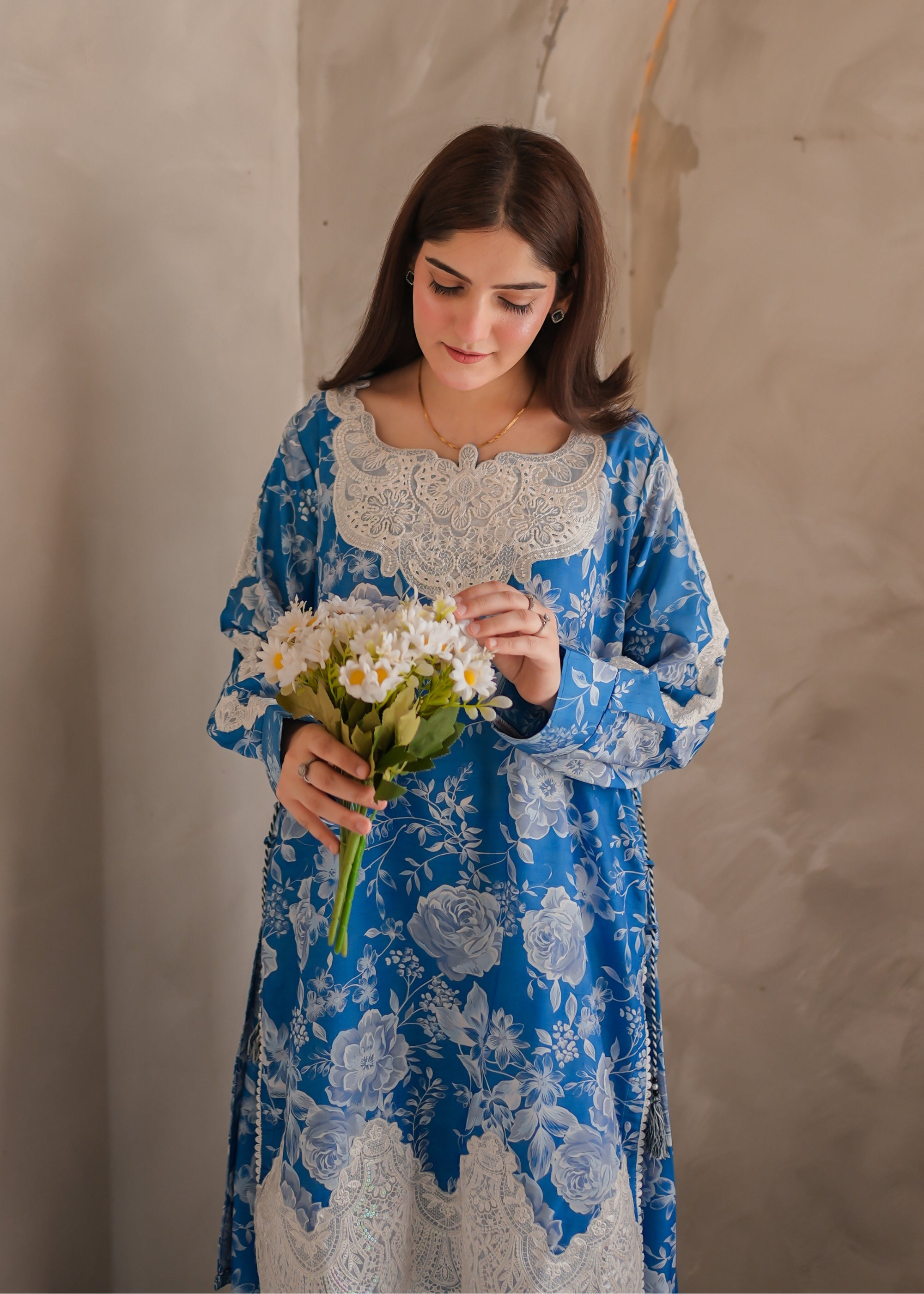 poly lawn Co Ord Sets in Cornflower blue