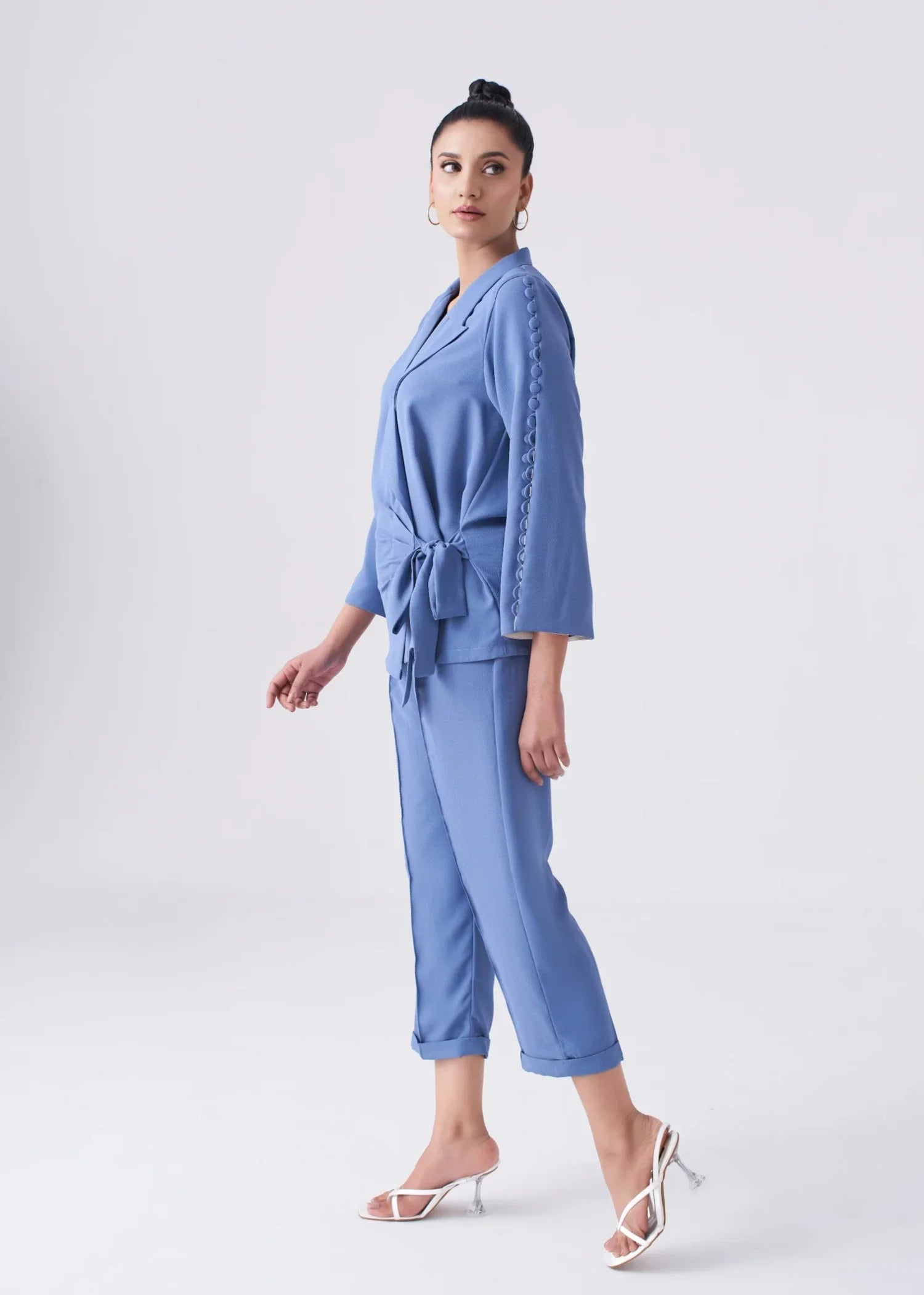 tropical Co Ord Sets in Light blue