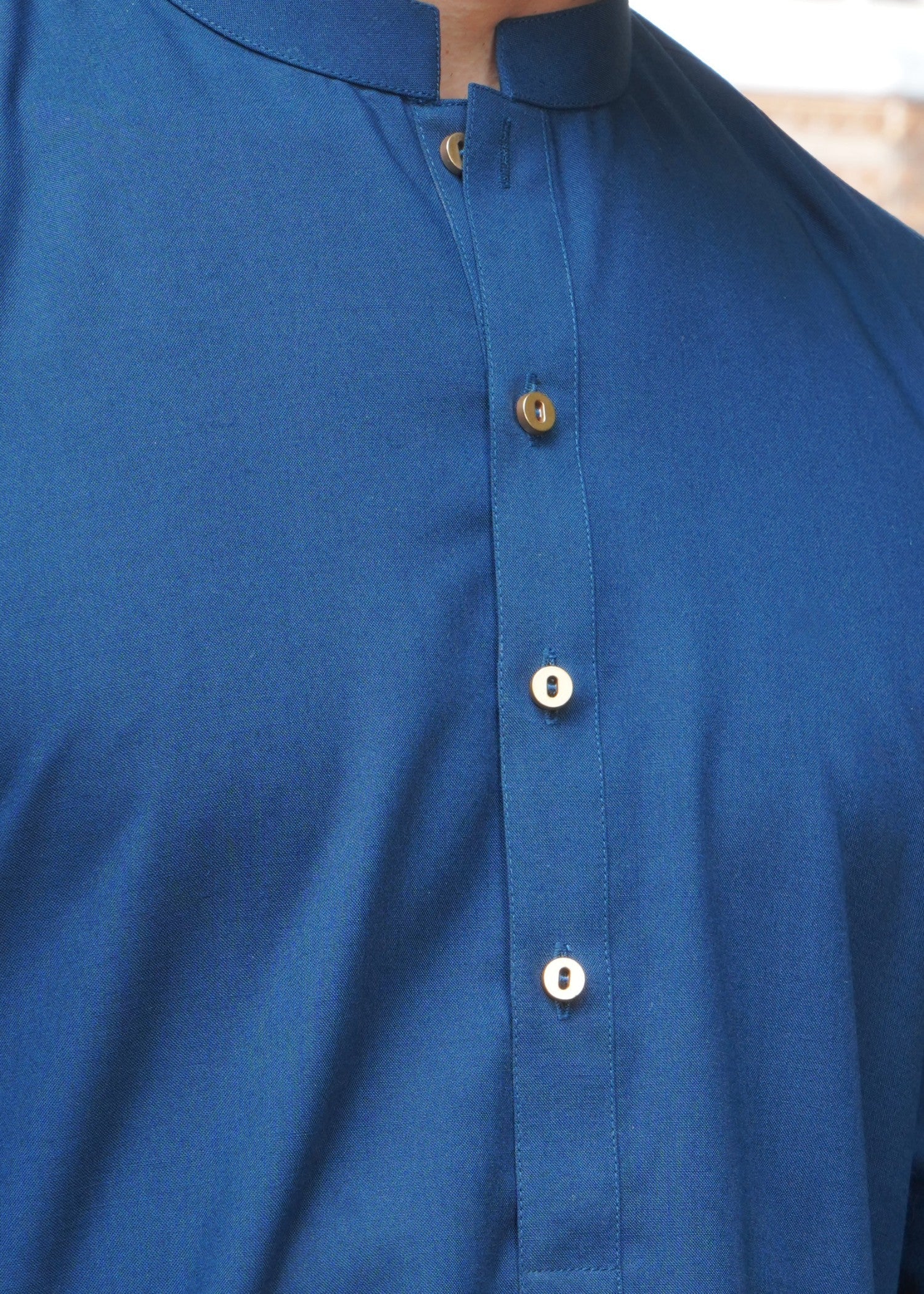 wool Kurta Set in Blue