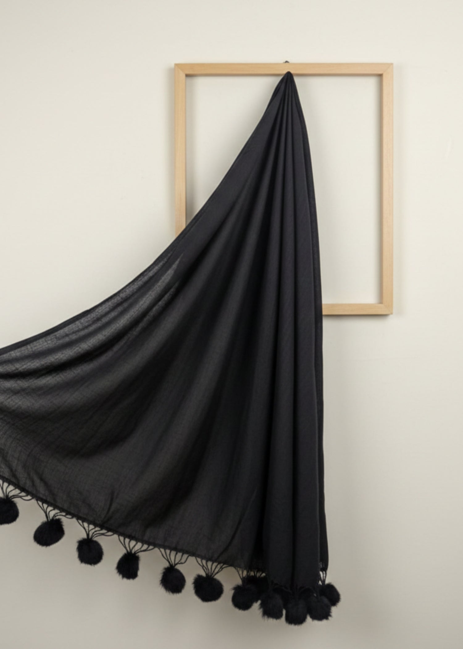viscose Hijab in Charcoal black