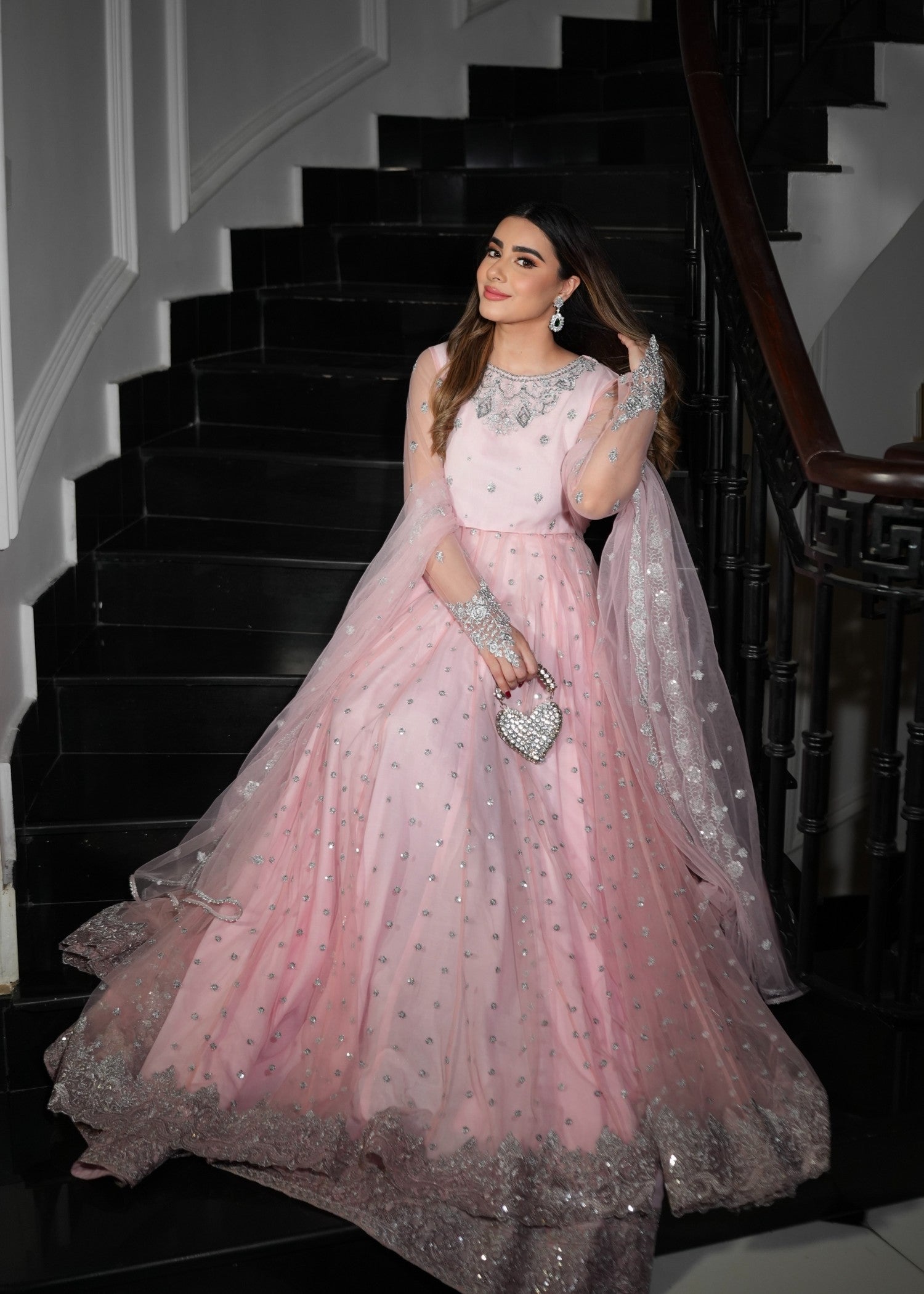 net Pishwas in Pink