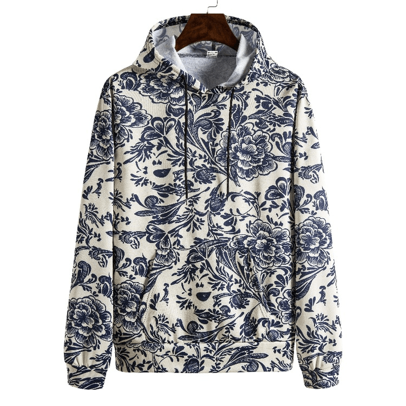 Digital Printed Retro Ethnic Style Men'S Sweater