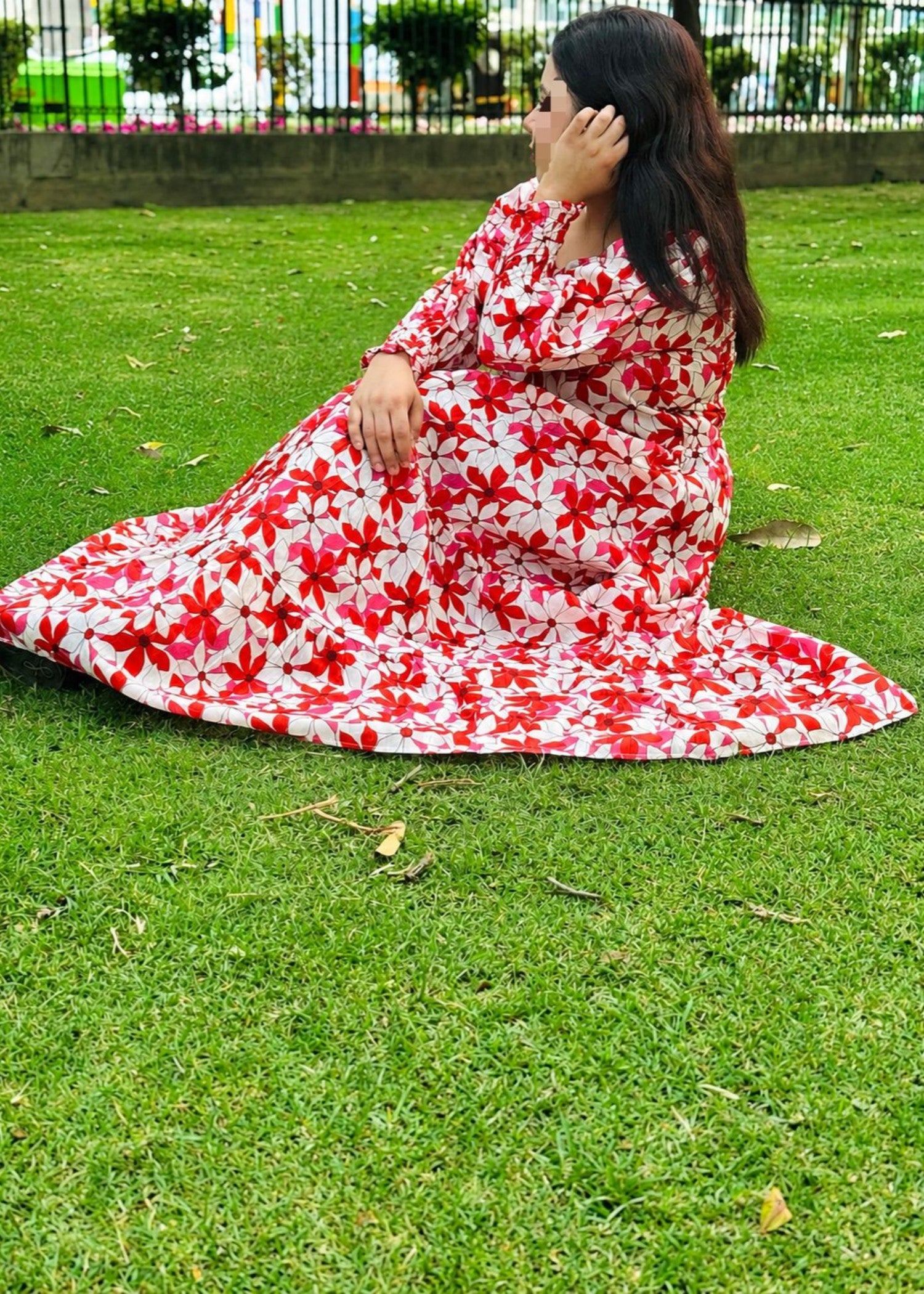 lawn Maxi in Red