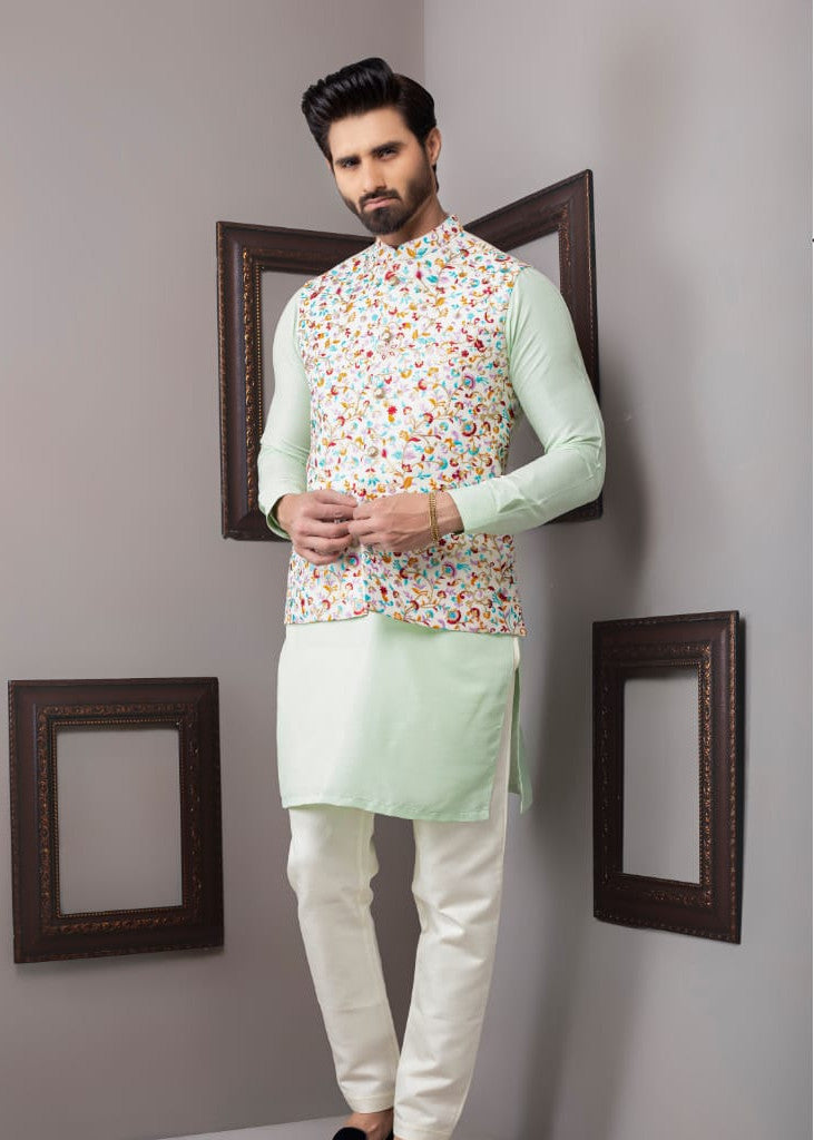 cotton linen Waistcoat in White