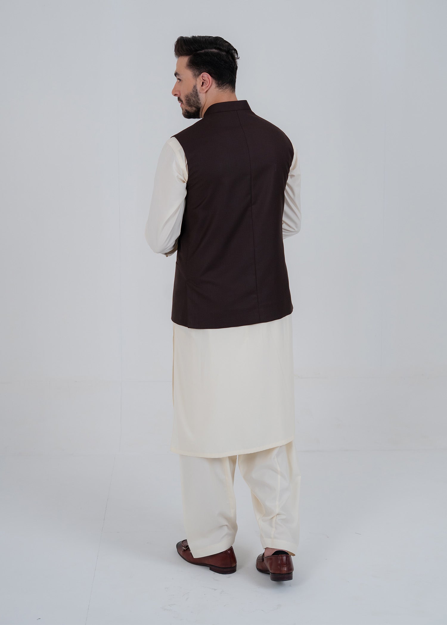 suiting Waistcoat in Coffee brown by Buraq