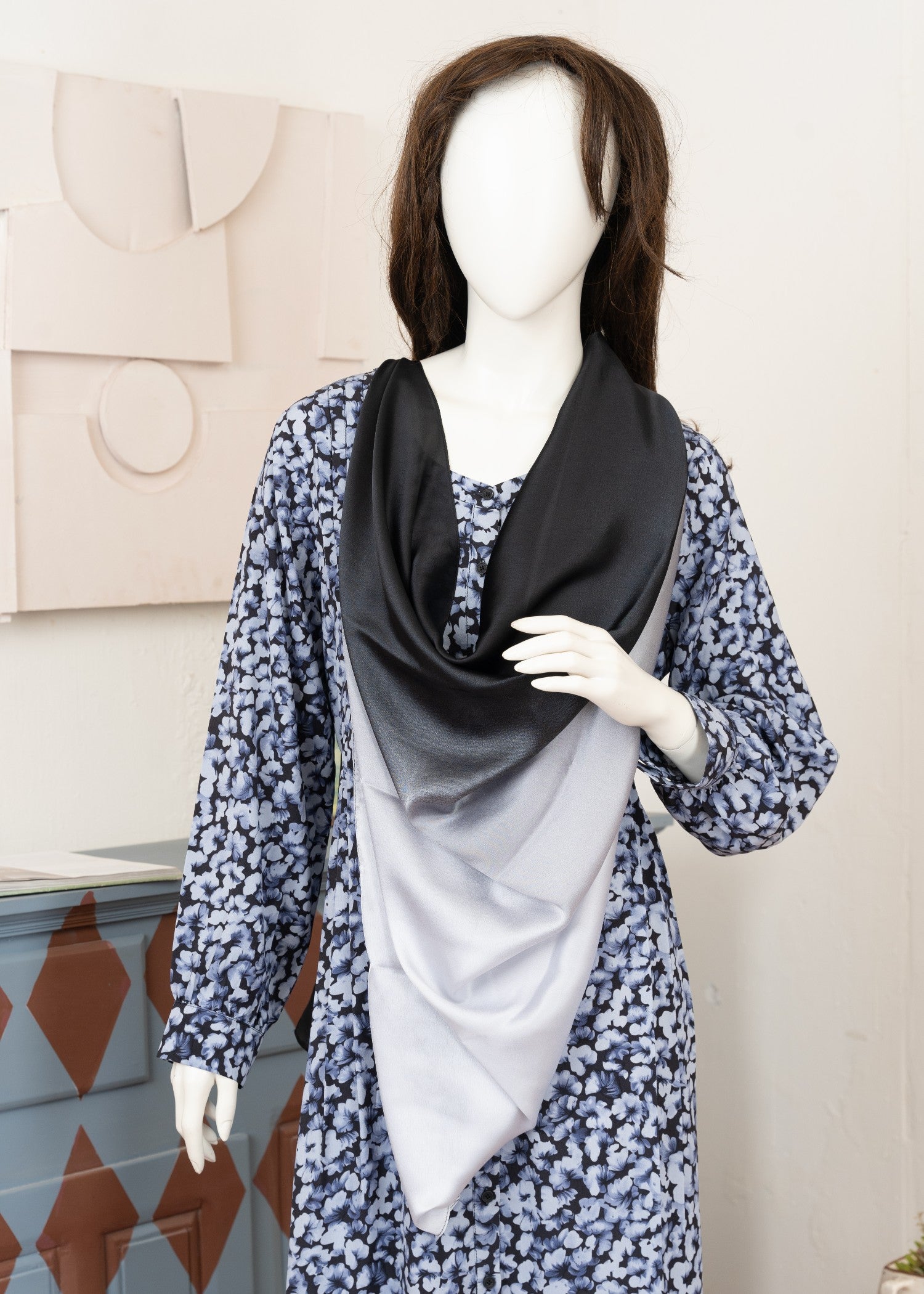 georgette Maxi in Powder blue